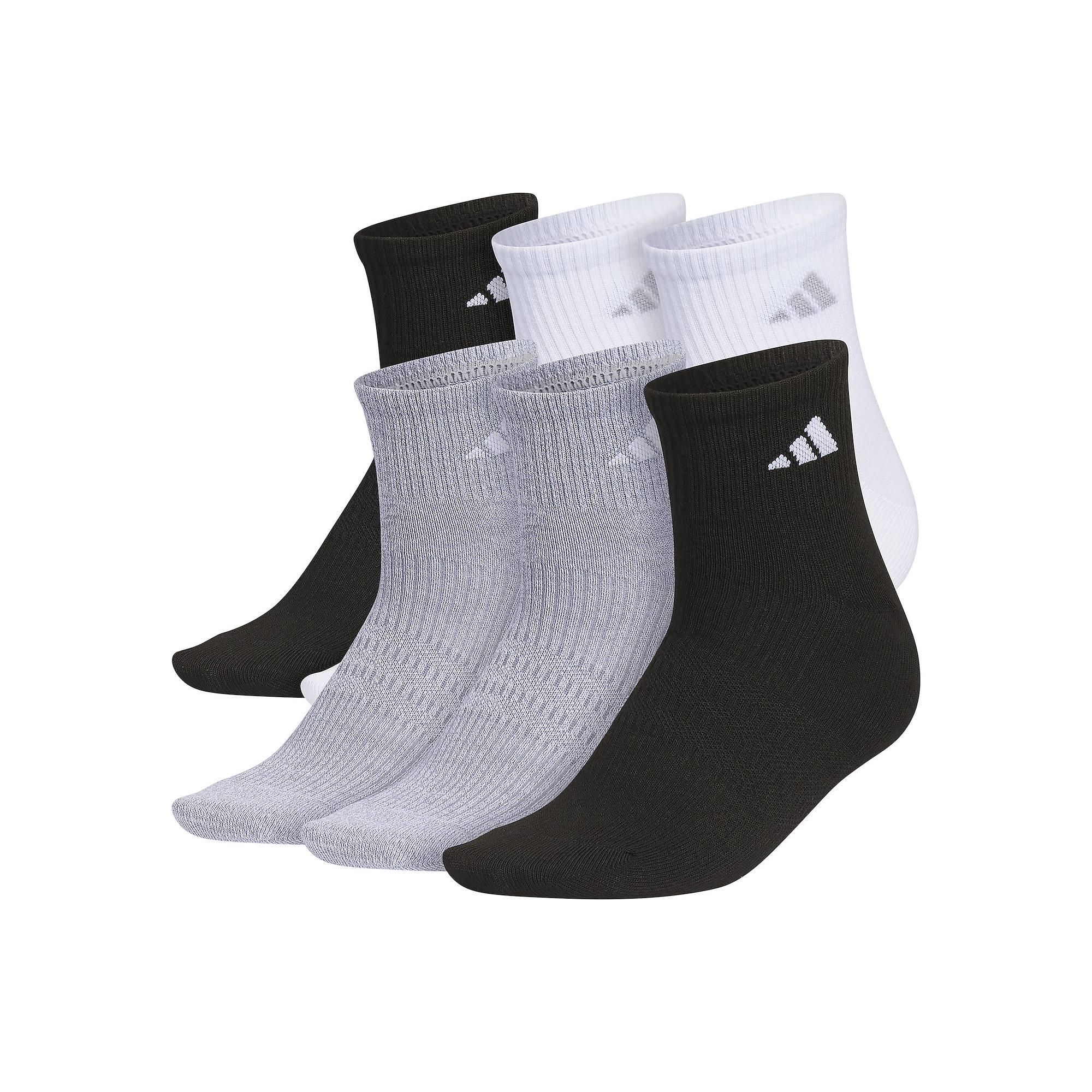 Women's adidas Superlite 3.0 6-Pack Quarter Socks, Size: 5-10, Gray Product Image