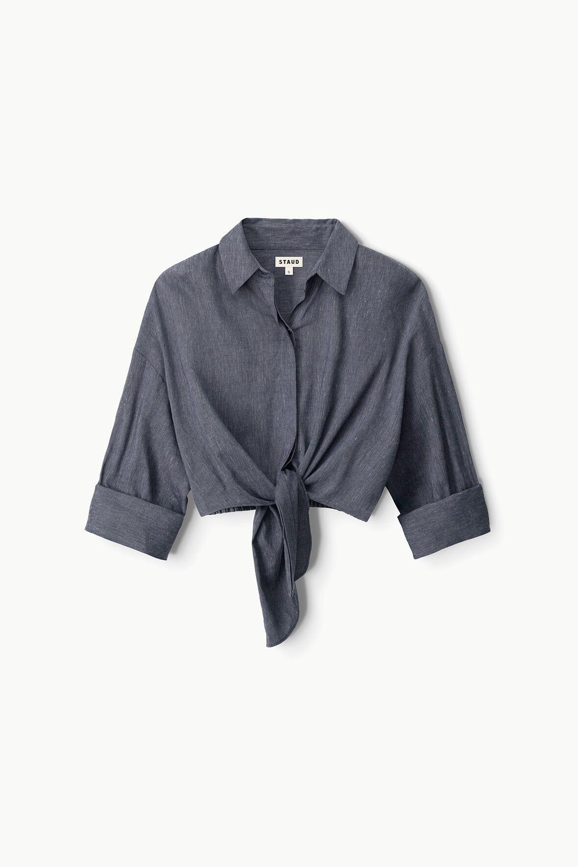 LISA LINEN TOP | CHAMBRAY Product Image