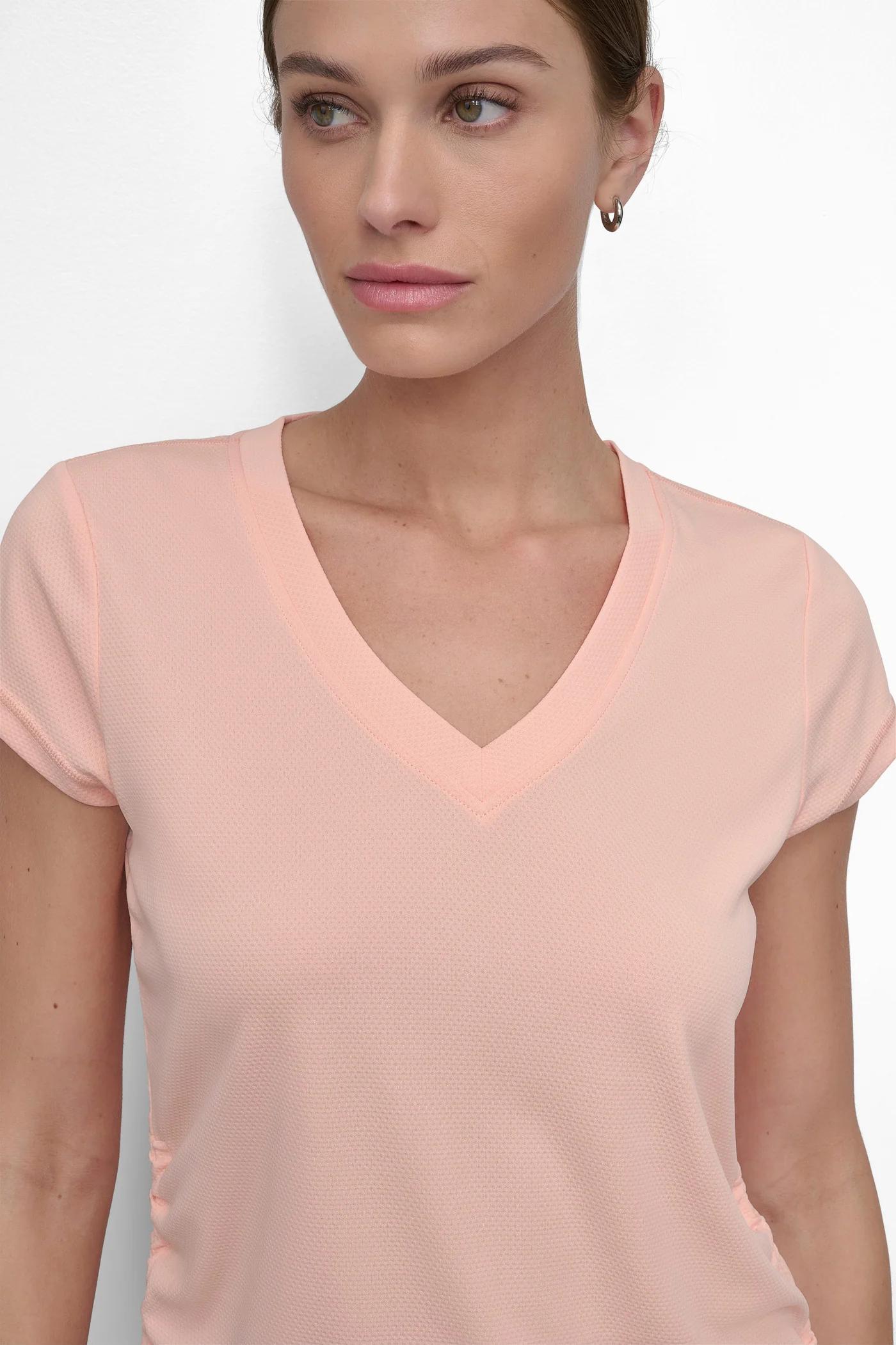 RUCHED TECH-MESH PERFORMANCE TEE Product Image