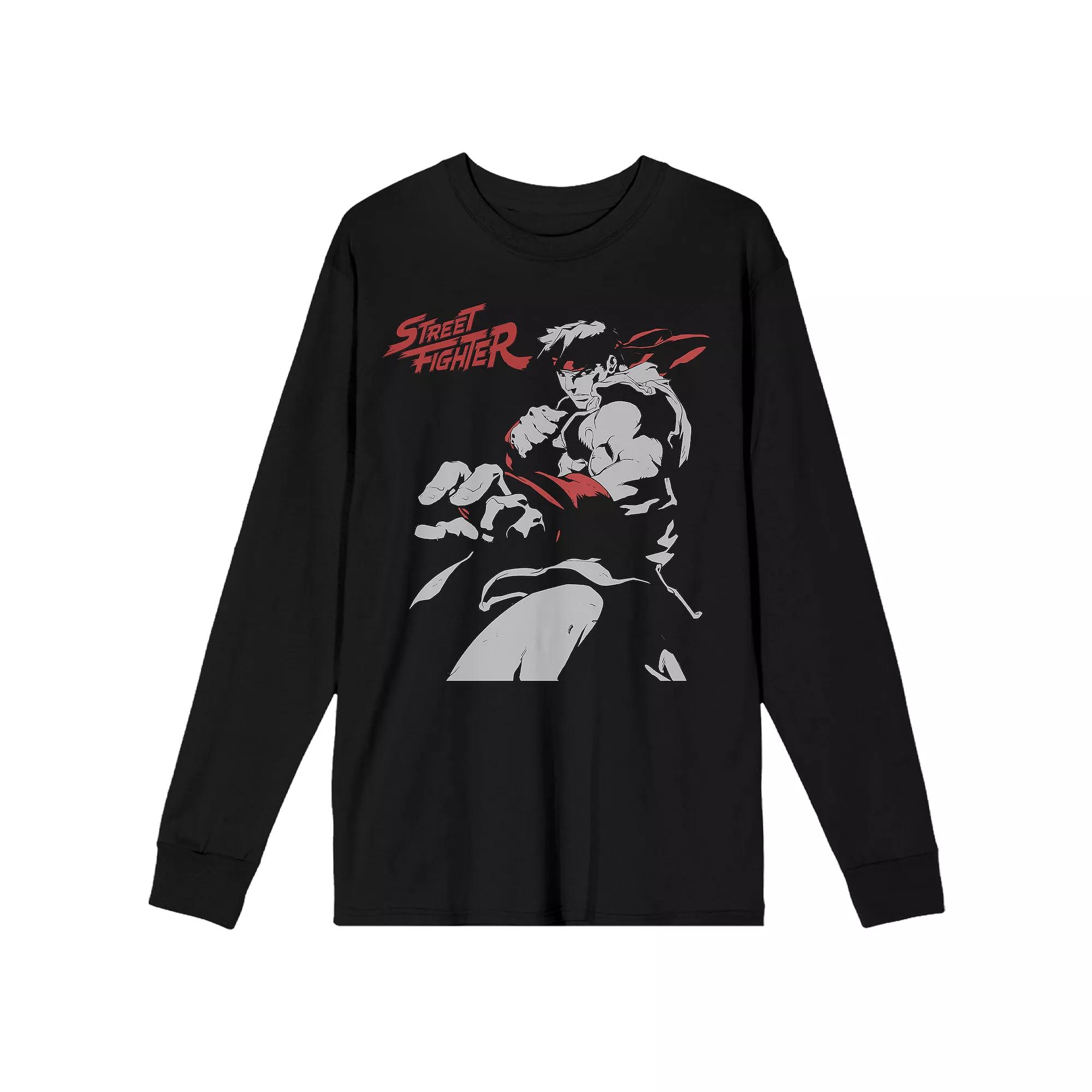 Men's Street Fighter Ryu Long Sleeve Graphic Tee,  Product Image
