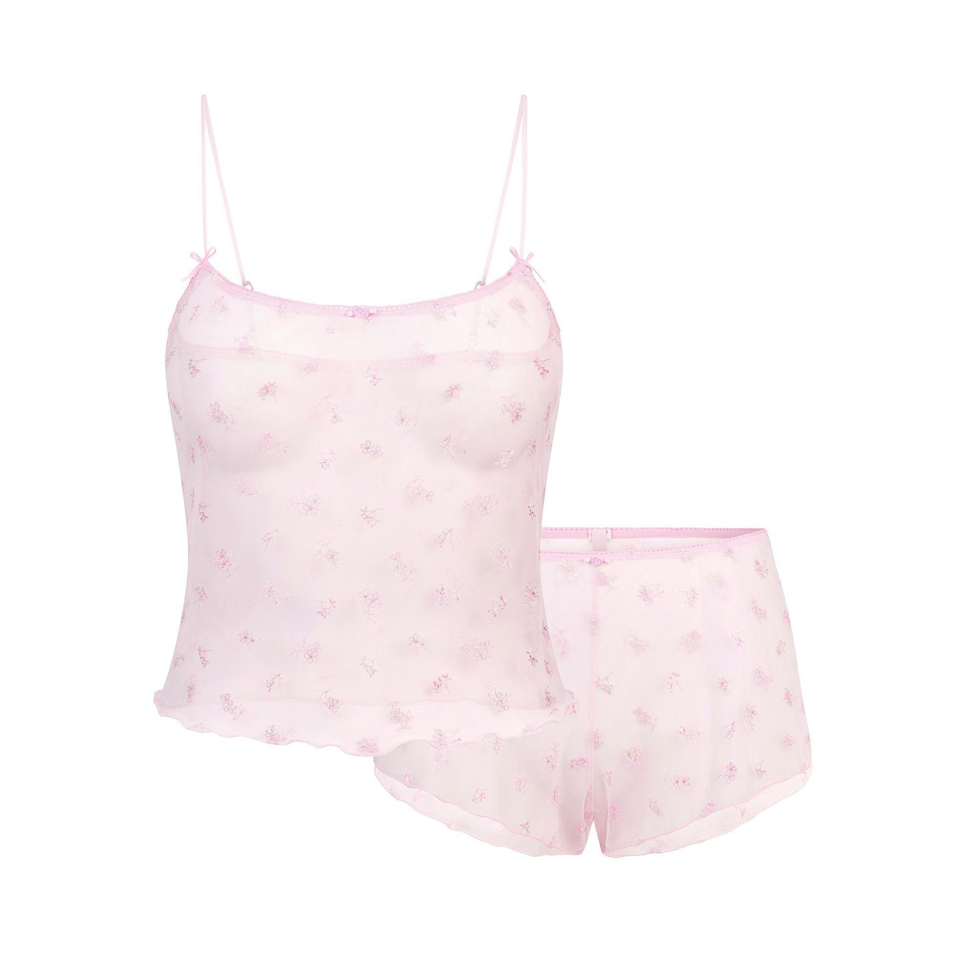 SPRING INTIMATES CAMI AND SHORT SET | CHERRY BLOSSOM MULTI TULLE Product Image