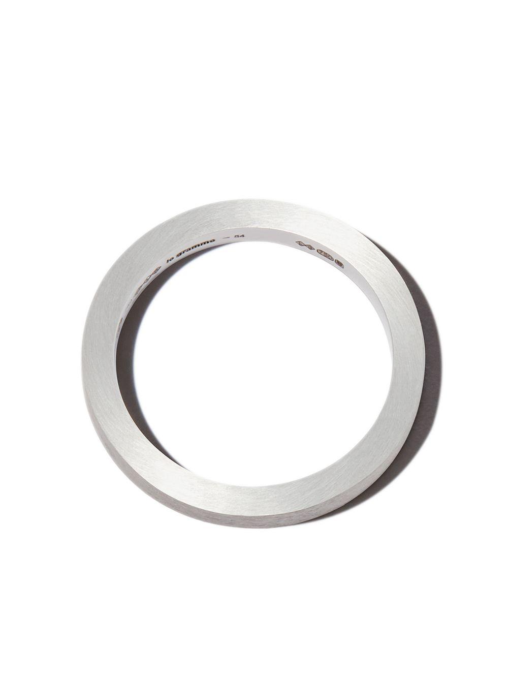 18kt white gold 5g ribbon brushed band ring Product Image