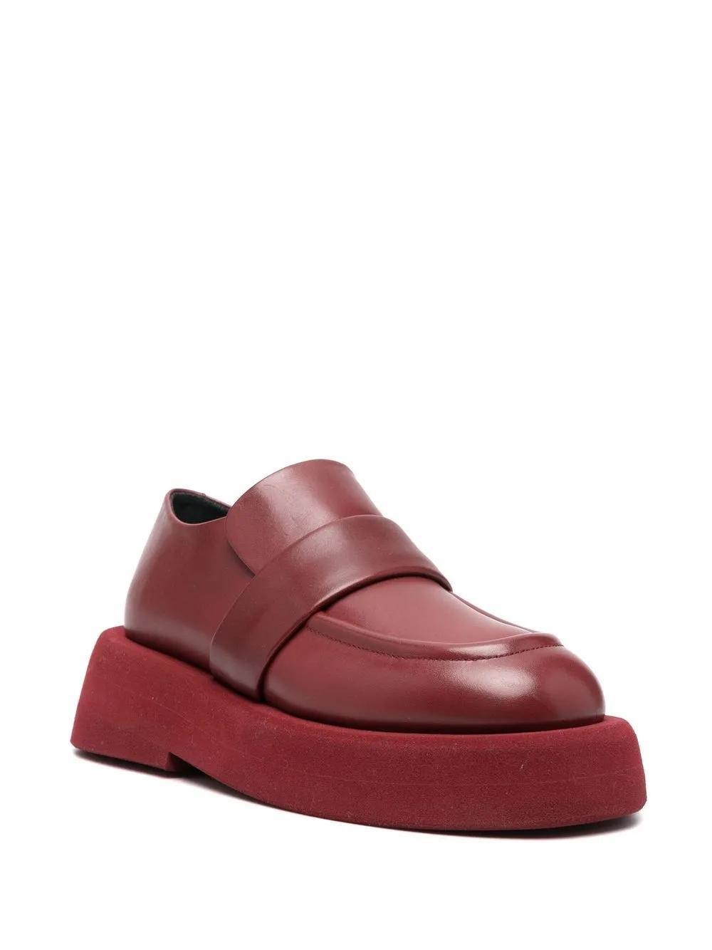 platform-sole leather loafers Product Image