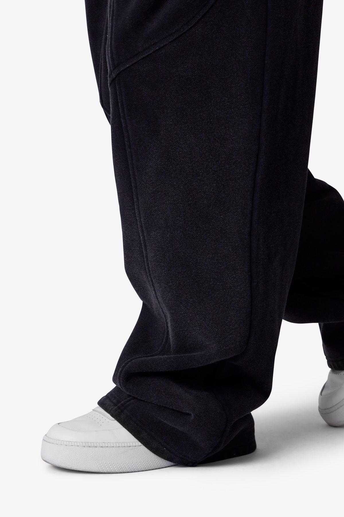Cross Seamed Sweatpants - Washed Black Product Image
