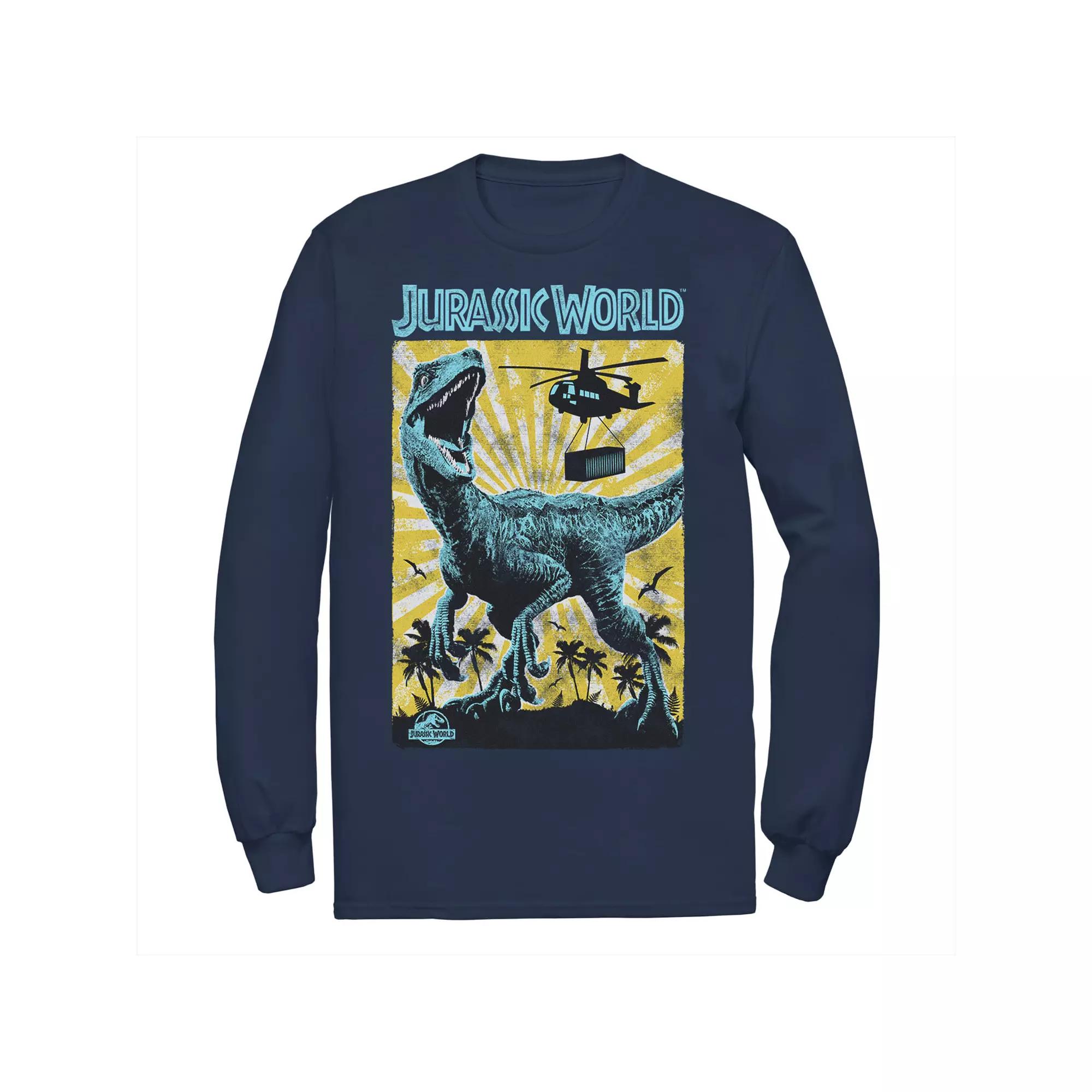 Men's Jurassic World T-Rex Color Pop Retro Poster Tee,  Product Image