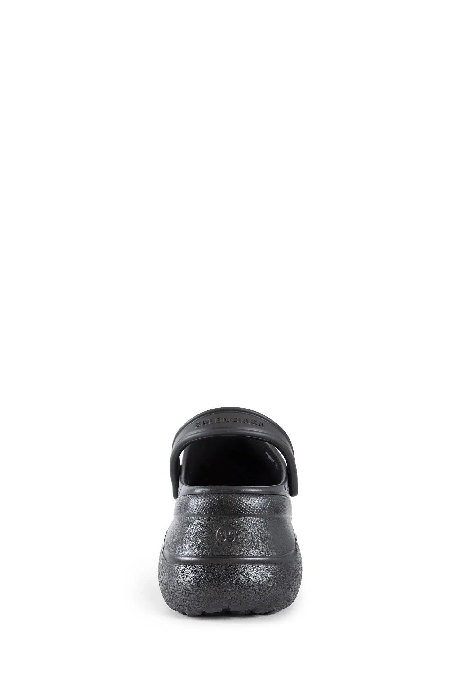 BALENCIAGA Platform Sandals Embellished Ventilation Holes In Black Product Image