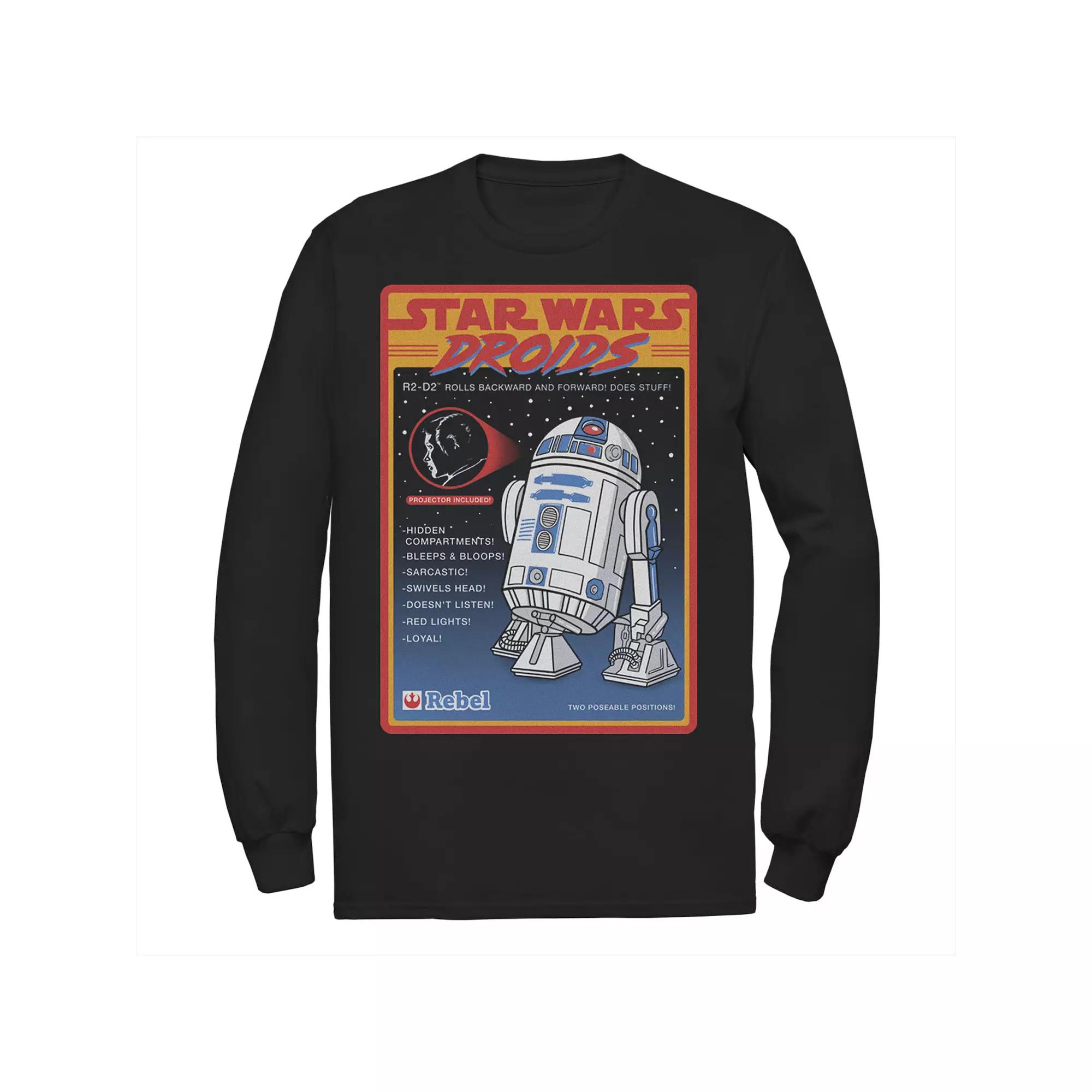 Men's Star Wars Droids R2-D2 Advertisement Poster Long Sleeve Graphic Tee,  Product Image