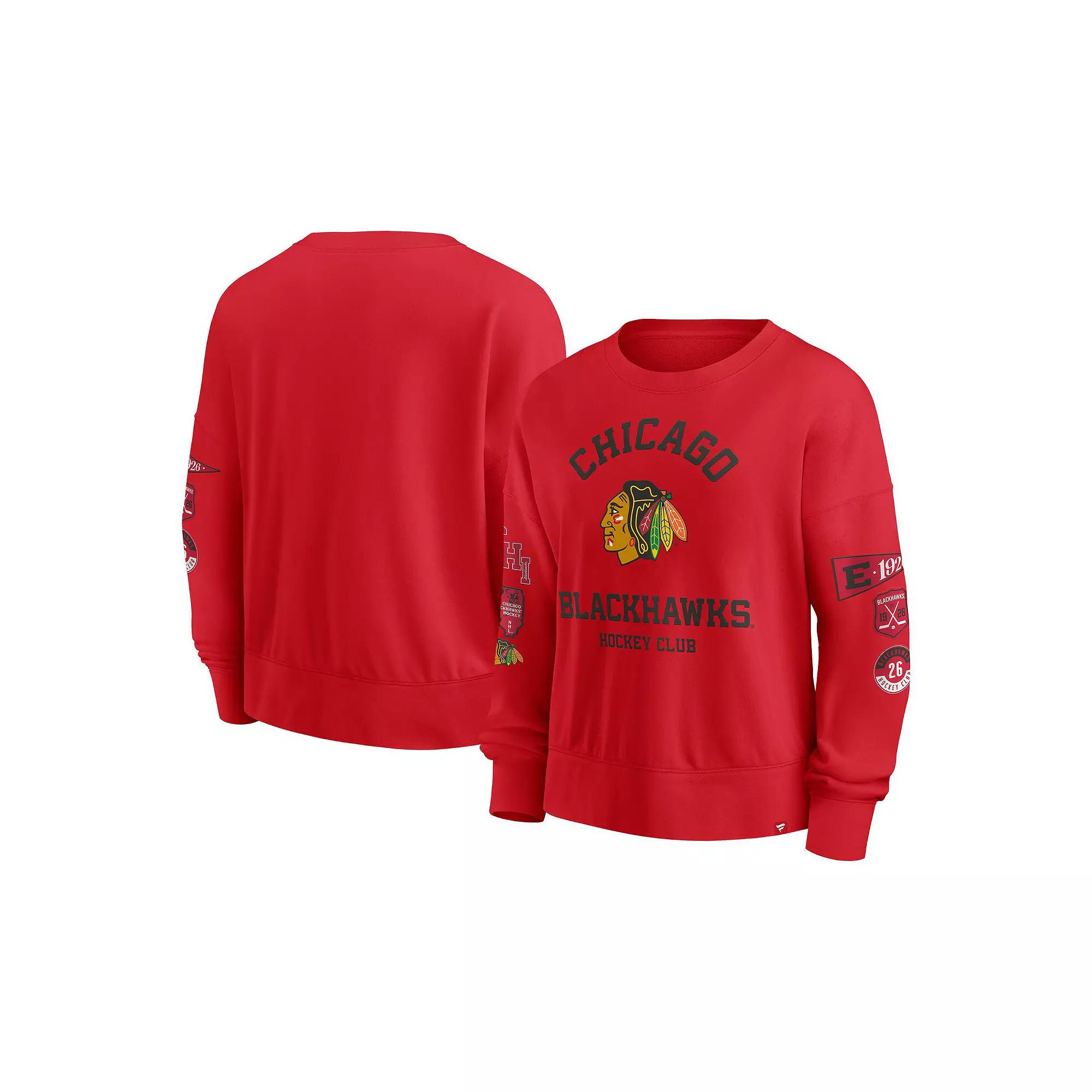 Women's Fanatics Red Detroit Red Wings Go Team Pullover Sweatshirt,  Product Image