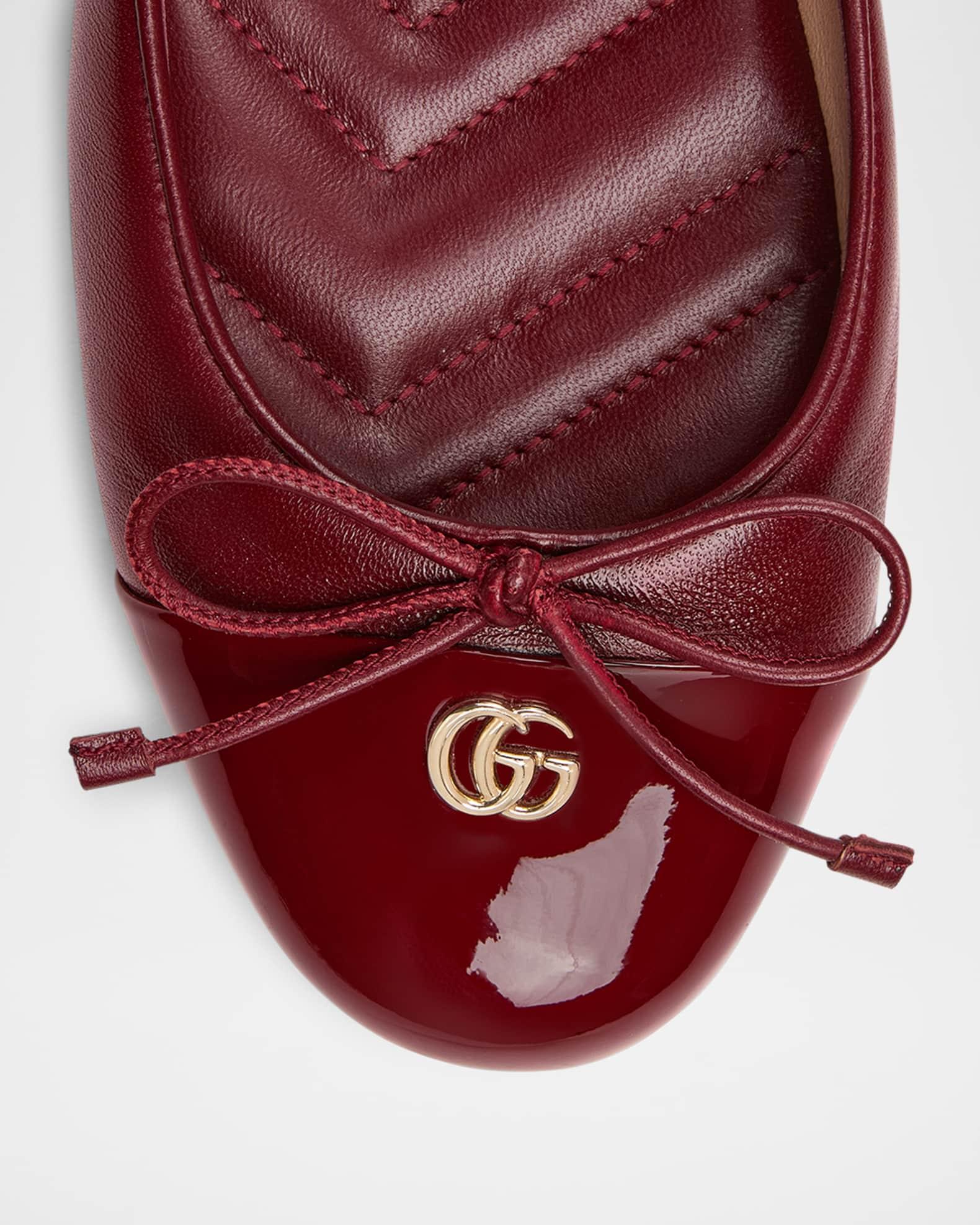 New Marmont GG Nappa Leather Ballerina Flats Product Image