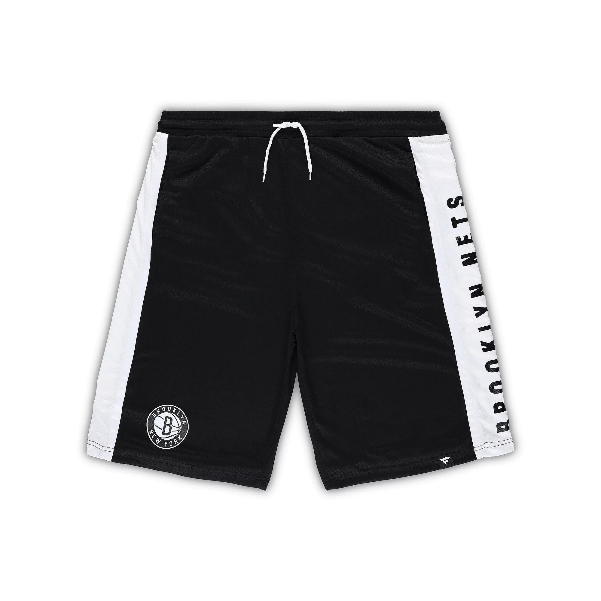 Men's Fanatics Branded Black Brooklyn Nets Big & Tall Referee Iconic Mesh Shorts,  Product Image