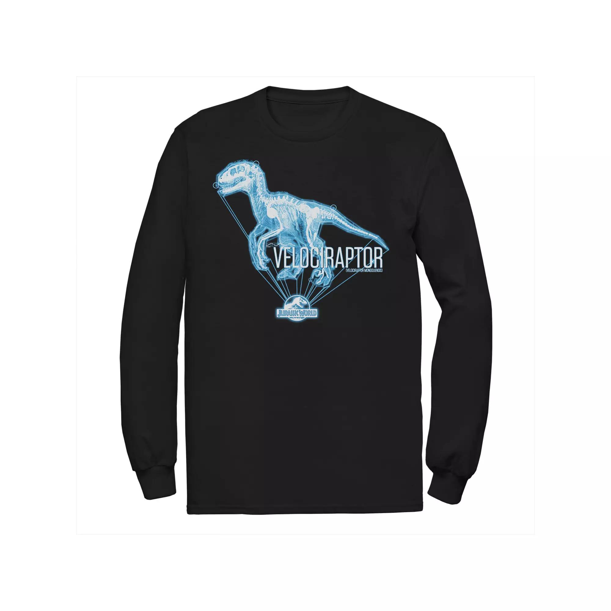 Men's Jurassic World Velociraptor Hologram Title Logo Tee,  Product Image