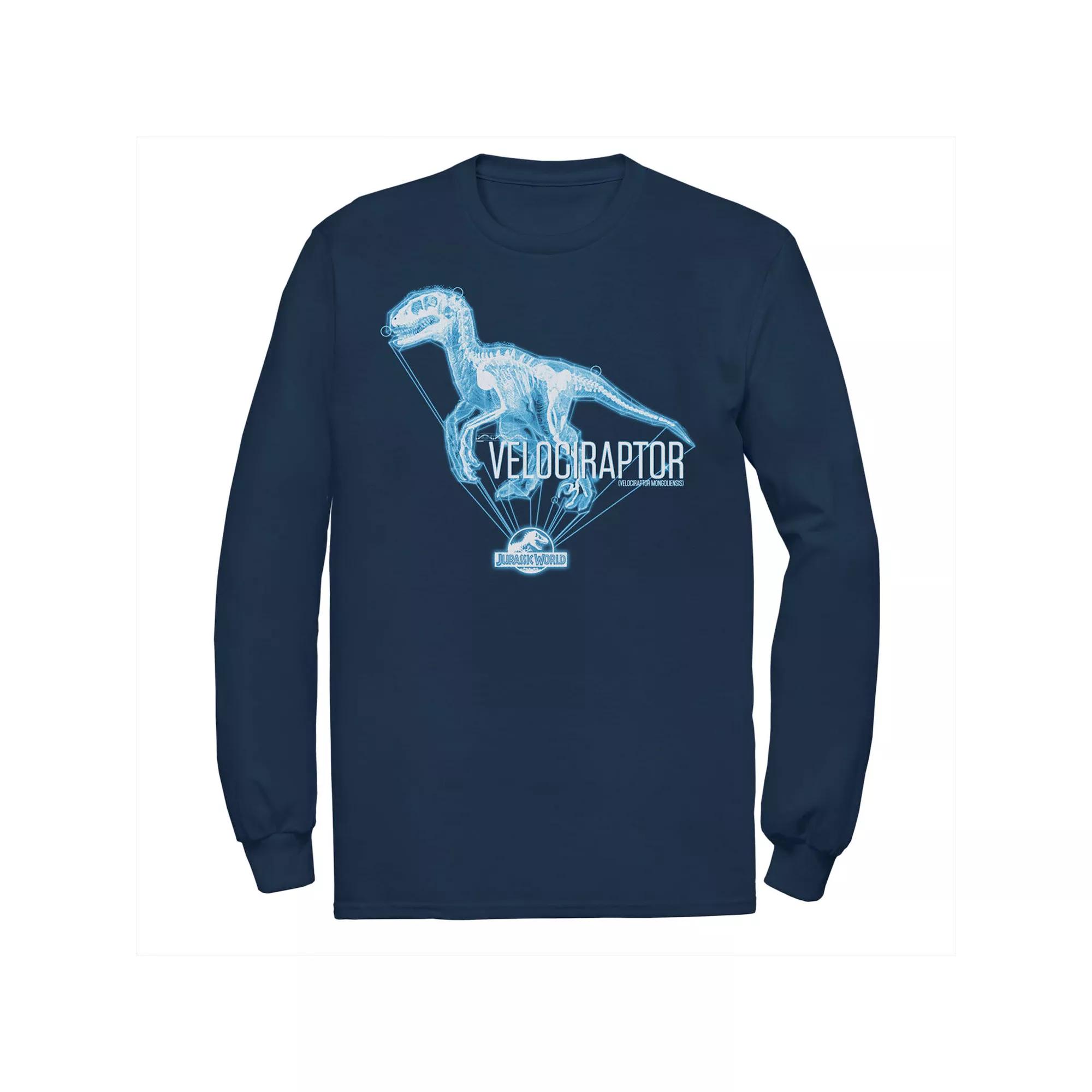 Men's Jurassic World Velociraptor Hologram Title Logo Tee,  Product Image