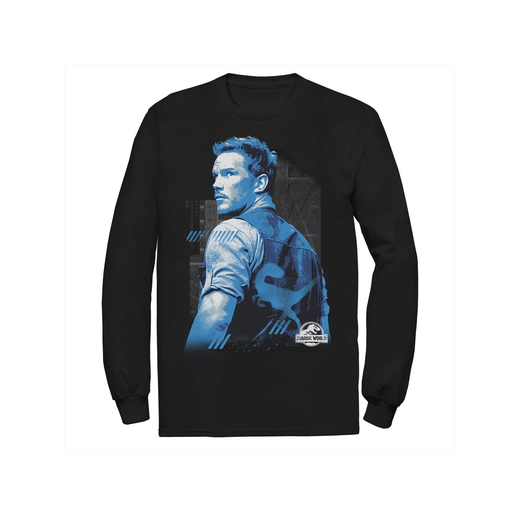 Men's Jurassic World Owen Blue Tone Portrait Tee,  Product Image