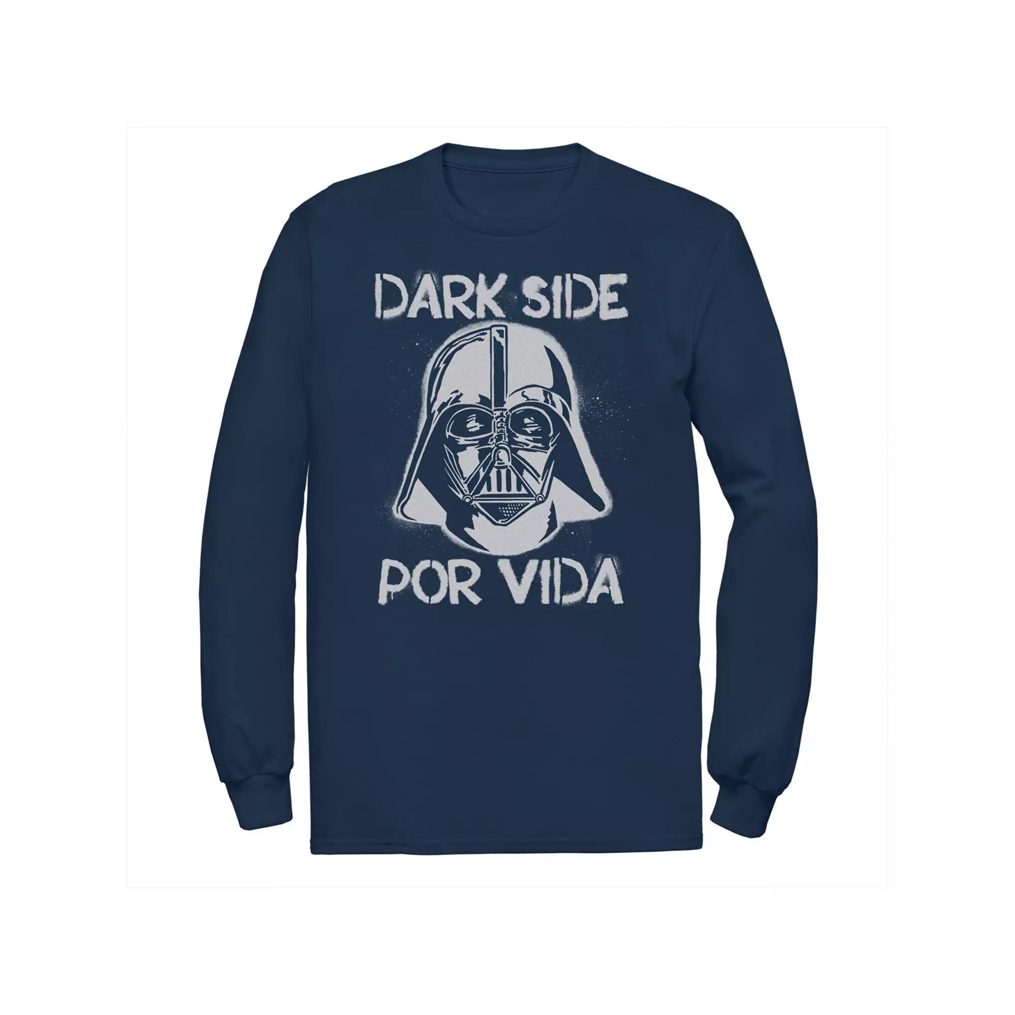 Men's Star Wars Darth Vader Dark Side Por Vida Stamp Tee,  Product Image