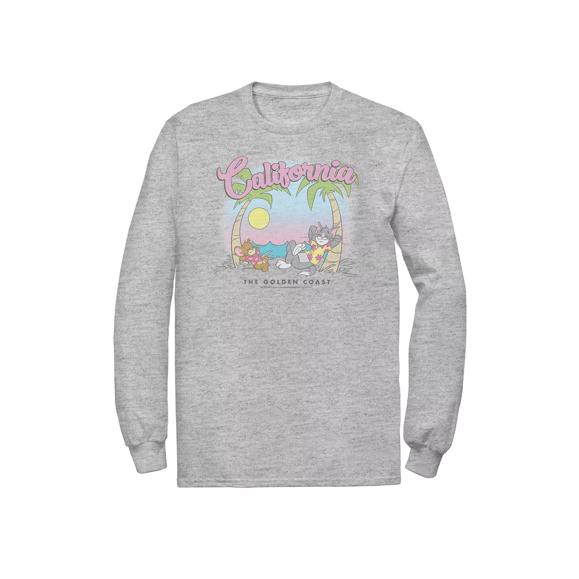 Big & Tall Tom and Jerry California Long Sleeve Graphic Tee, Men's,  Product Image