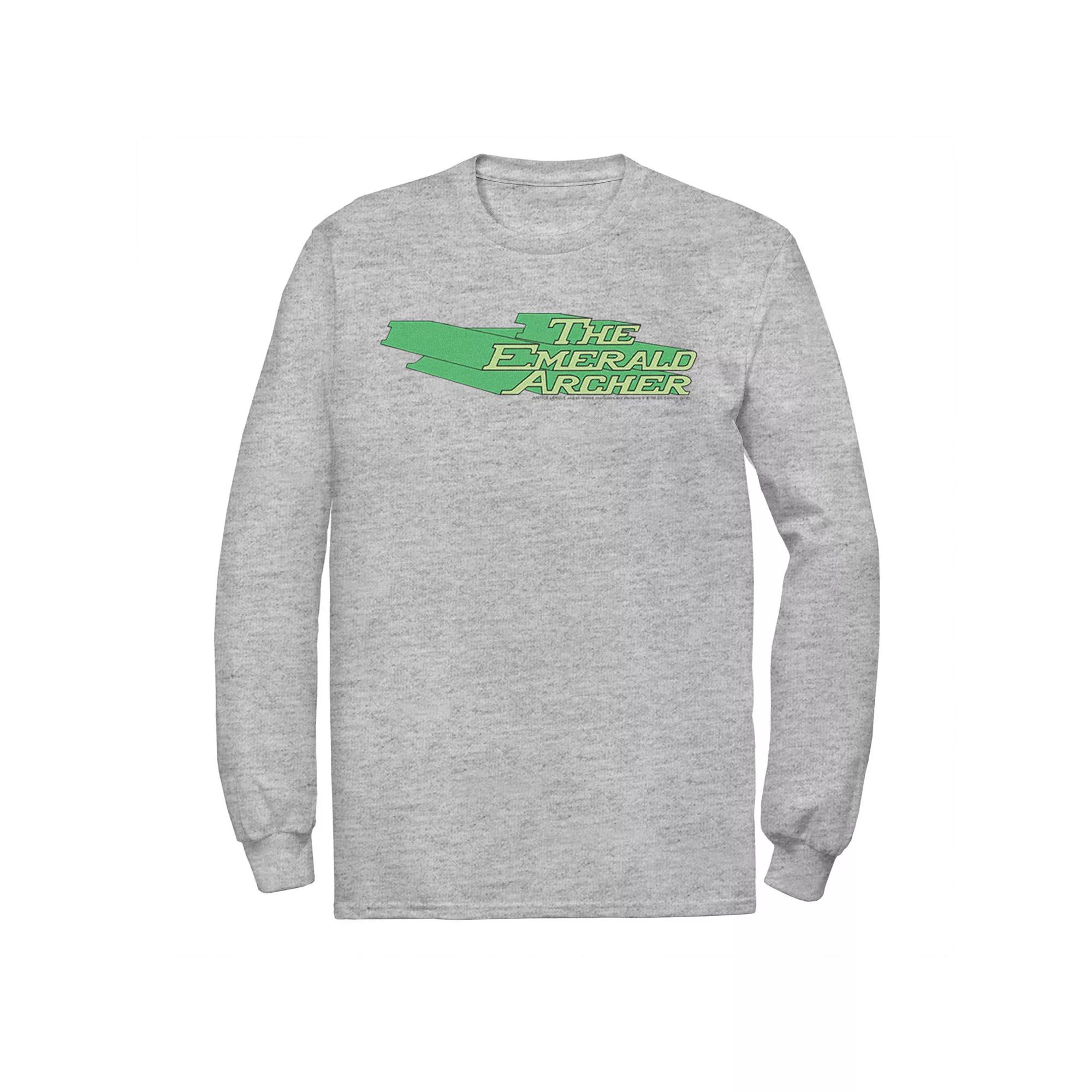Men's DC Comics The Emerald Archer Text Poster Tee, Size: Large, Athletic Grey Product Image