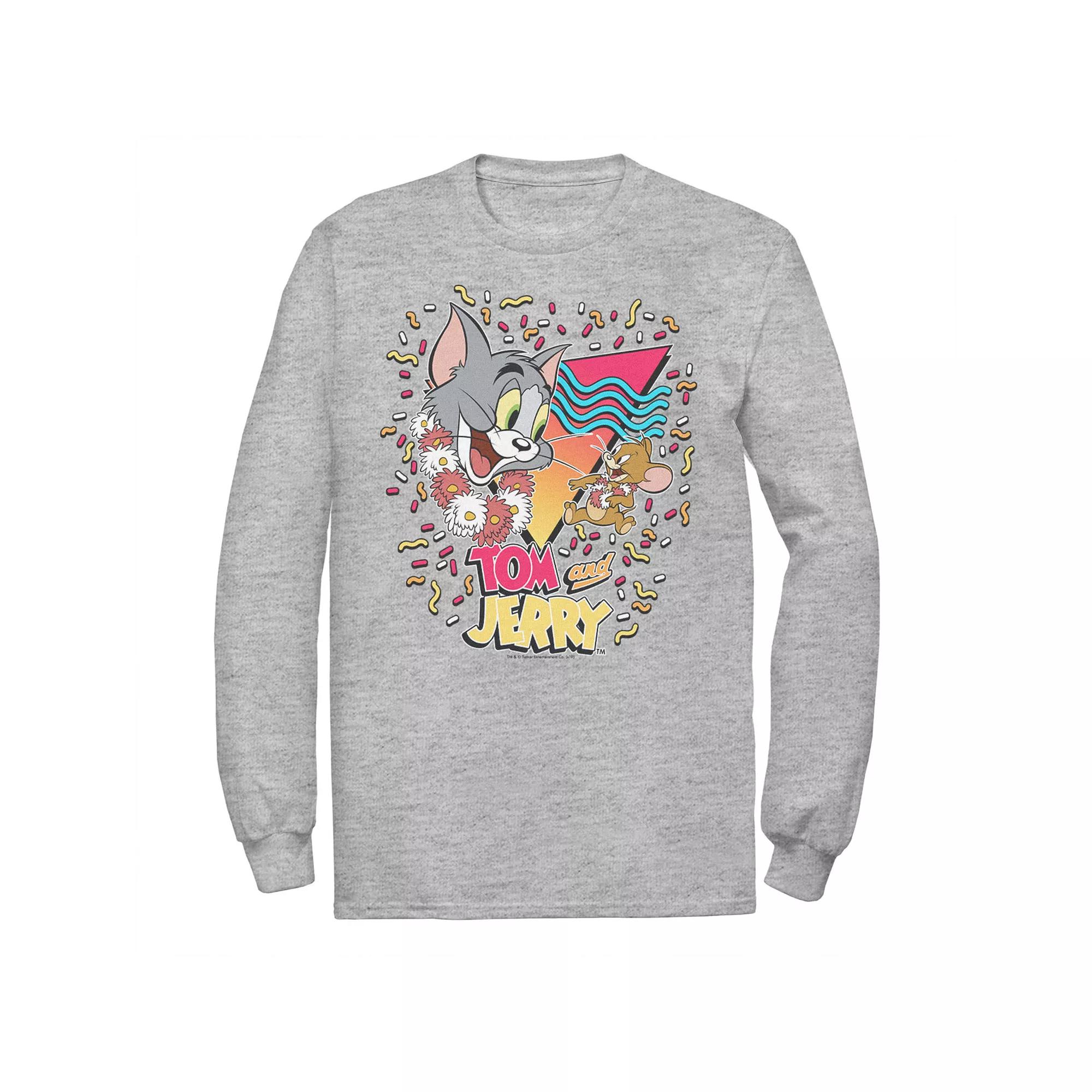 Men's Tom And Jerry 90's Confetti Portrait Logo Tee,  Product Image