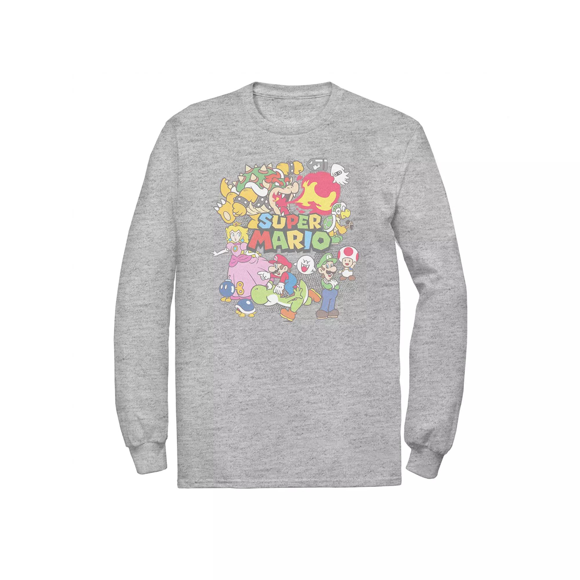 Men's Nintendo Super Mario Faded Character Collage Tee,  Product Image