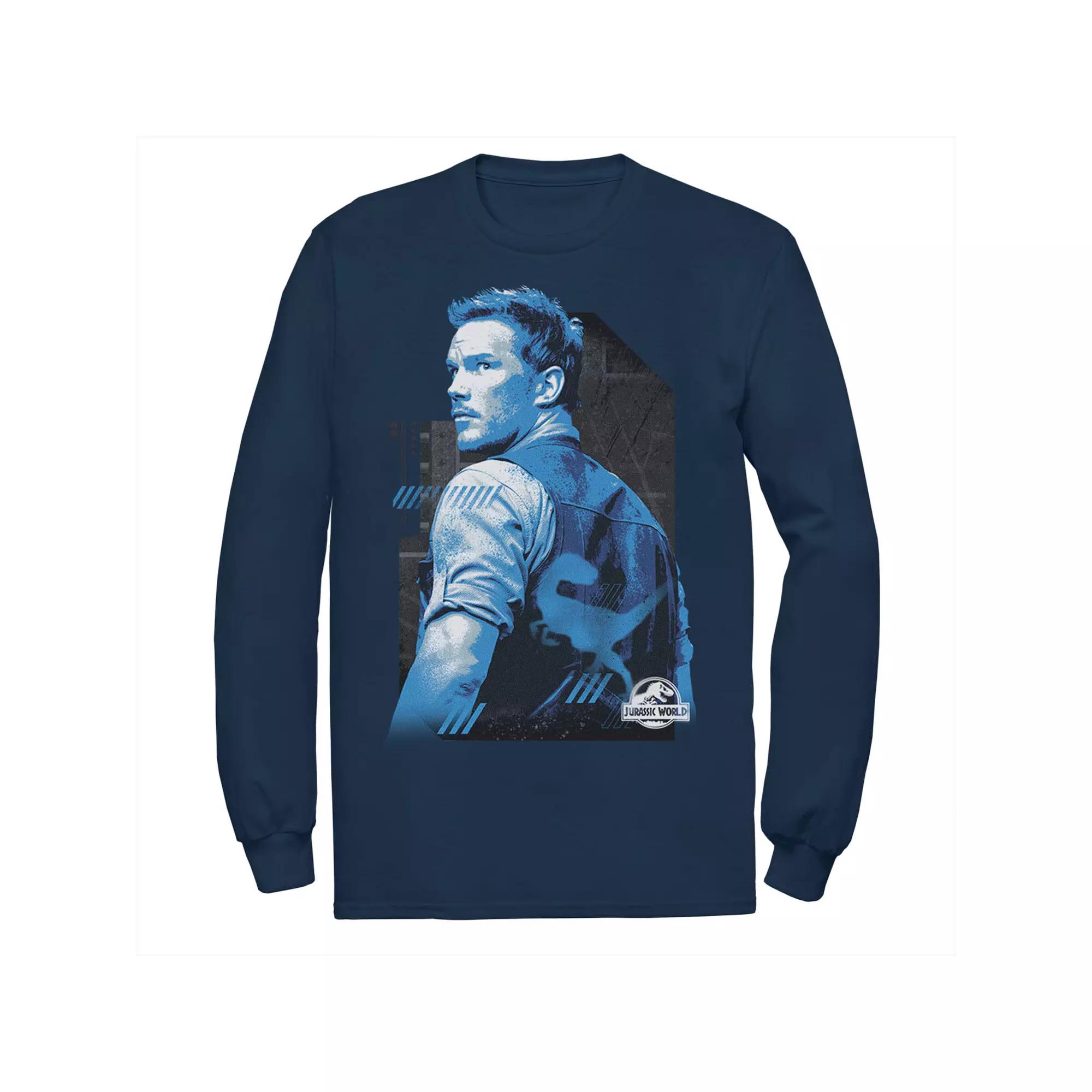 Men's Jurassic World Owen Blue Tone Portrait Tee,  Product Image