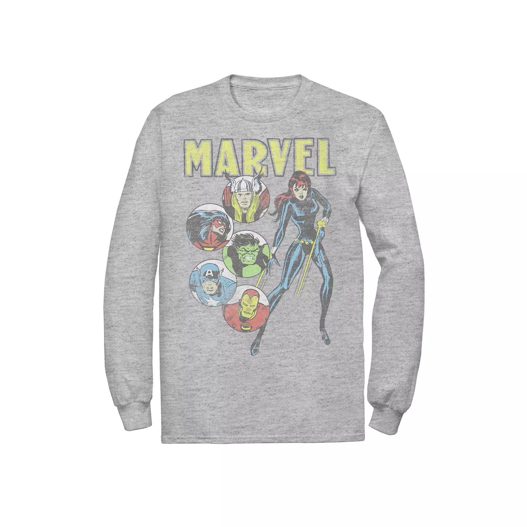 Men's Marvel Retro Avengers Vintage Comic Graphic Tee,  Product Image