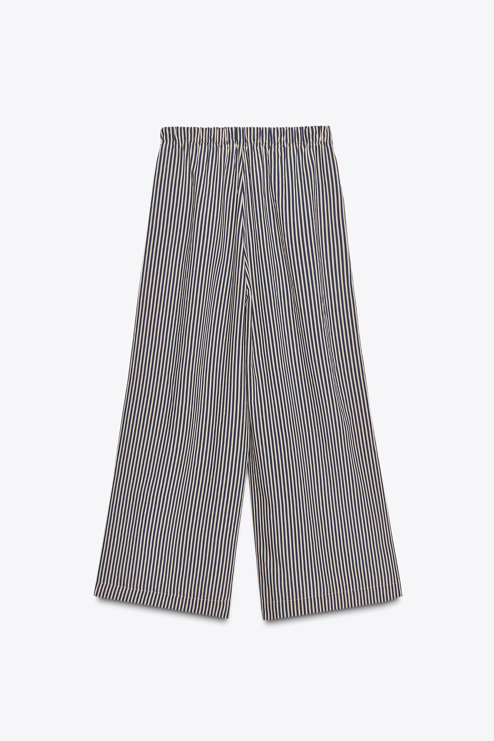 ZW COLLECTION STRIPED FLOWY PANTS Product Image