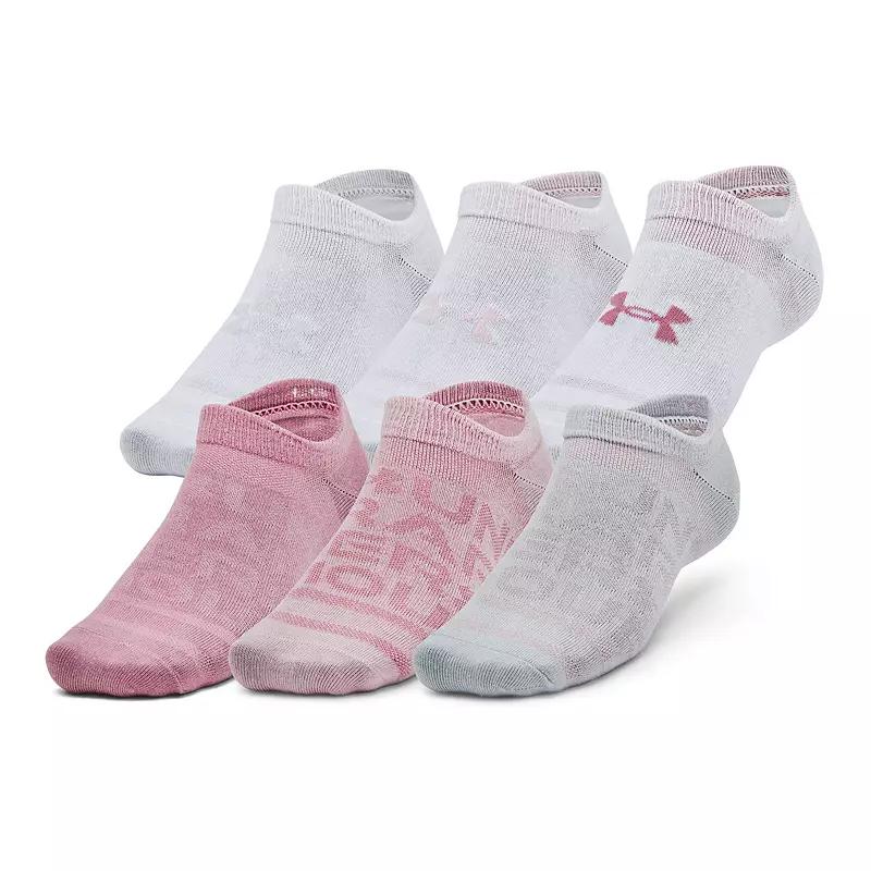 Under Armour Mens Under Armour Essential 6 Pack No Show Socks - Mens Product Image