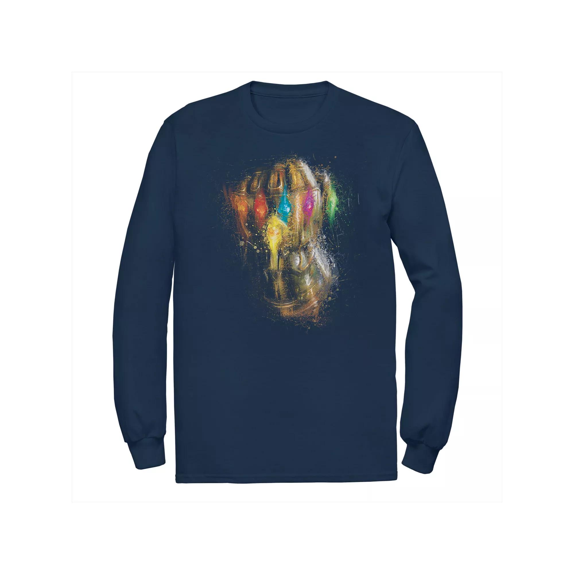 Men's Marvel Avengers Endgame Gauntlet Painting Long Sleeve Graphic Tee,  Product Image