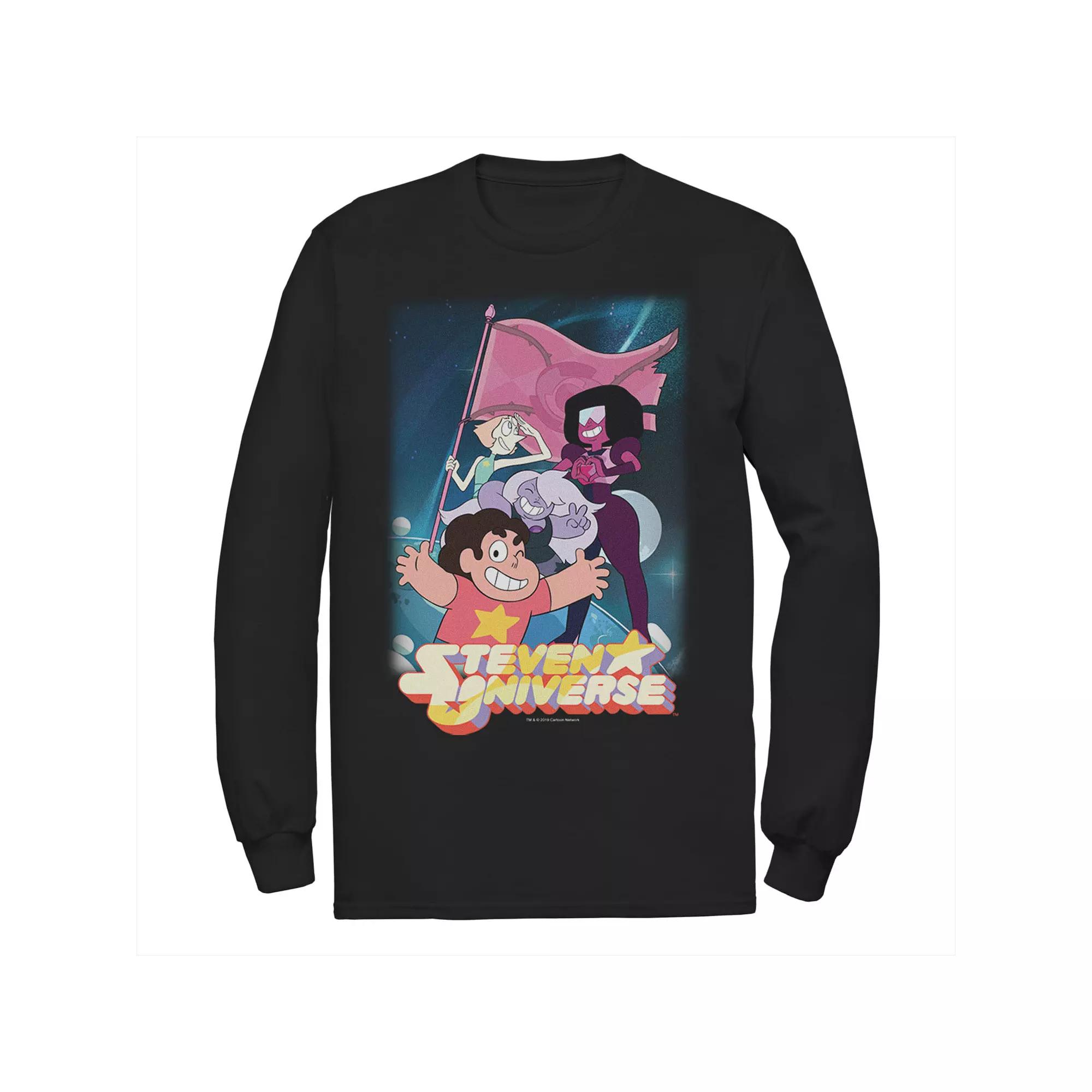 Men's CN Steven Universe Team Flag Poster Long Sleeve Graphic Tee,  Product Image