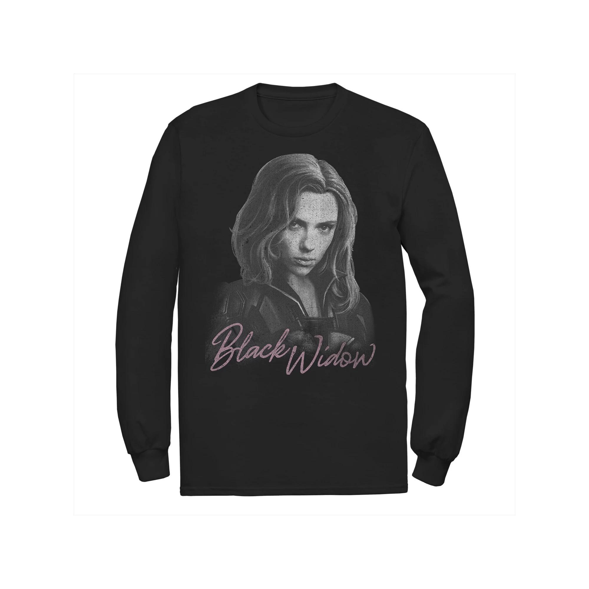 Men's Marvel Black Widow Movie Monochromatic Portrait Tee, Size: Medium Product Image