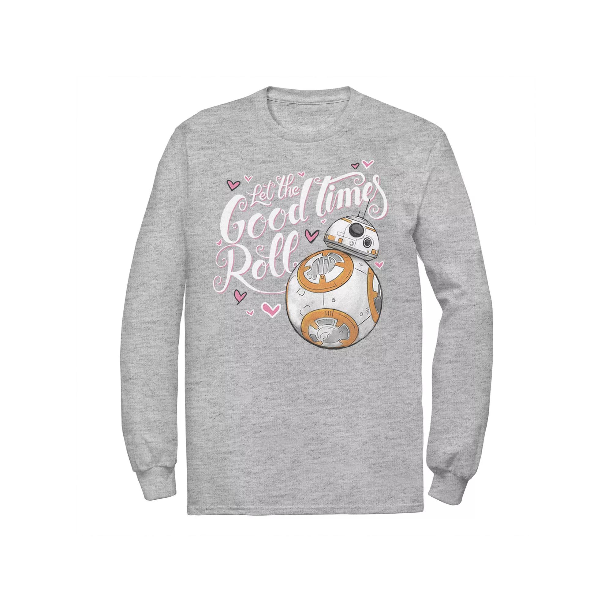 Men's Star Wars Valentine's Day BB-8 "Let The Good Times Roll" Hearts Tee,  Product Image