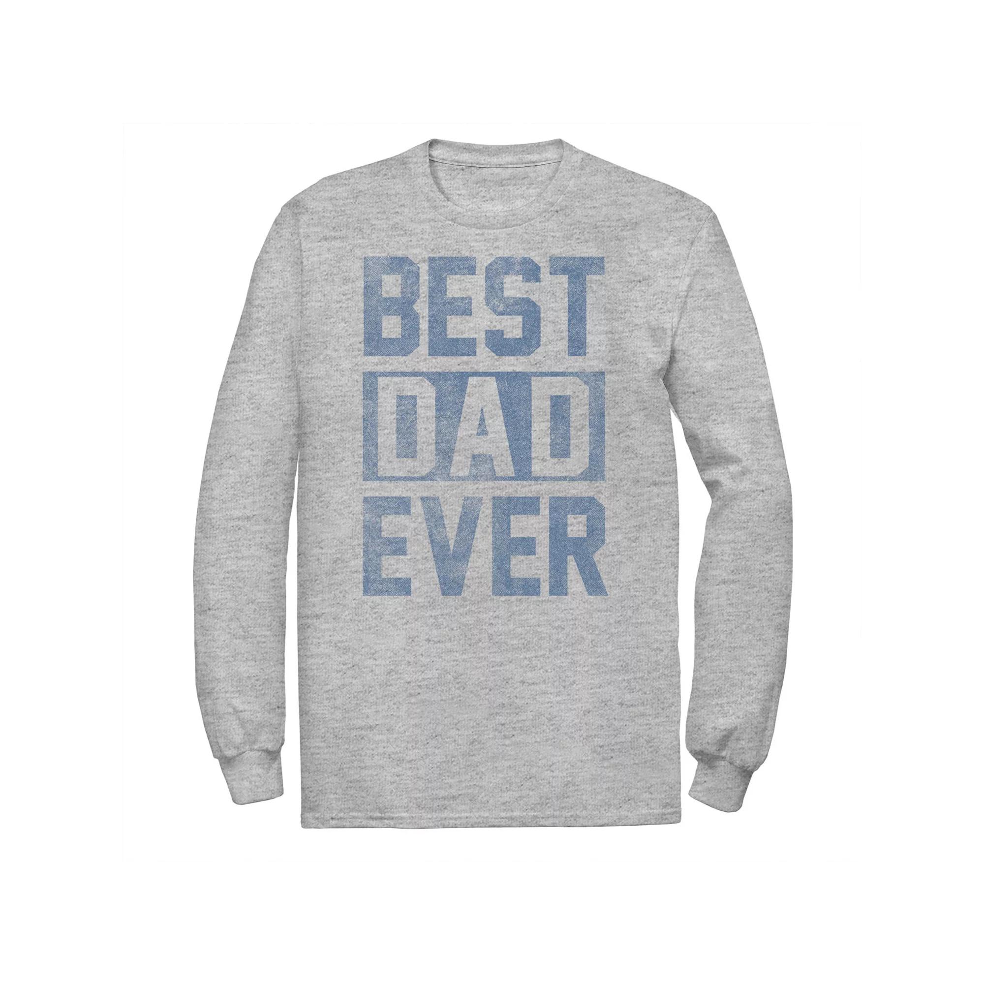 Big & Tall Father's Day Best Dad Ever Block Letters Graphic Tee, Men's,  Product Image