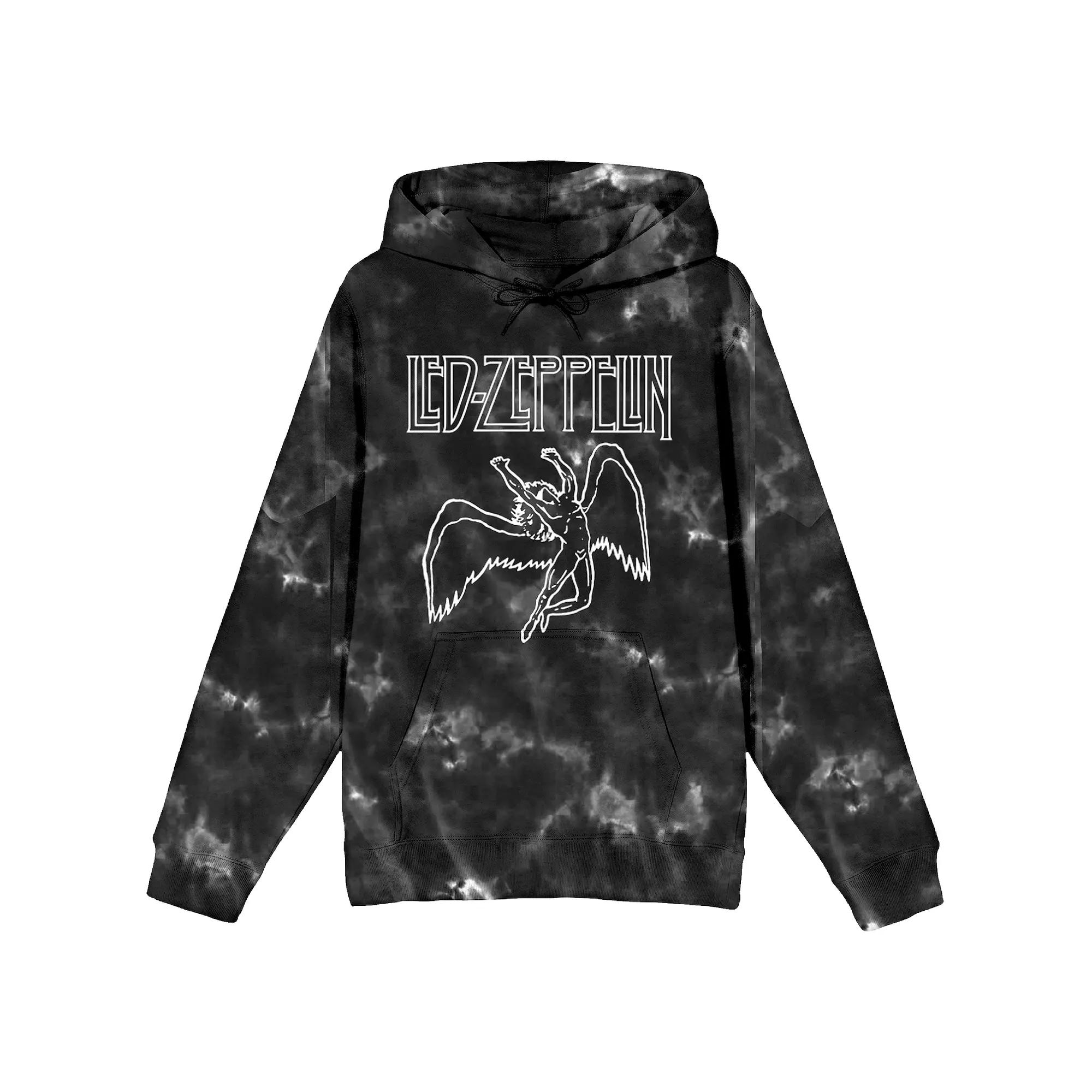 Men's Led Zeppelin Falling Icarus Graphic Hoodie, Size: Large, Black Product Image