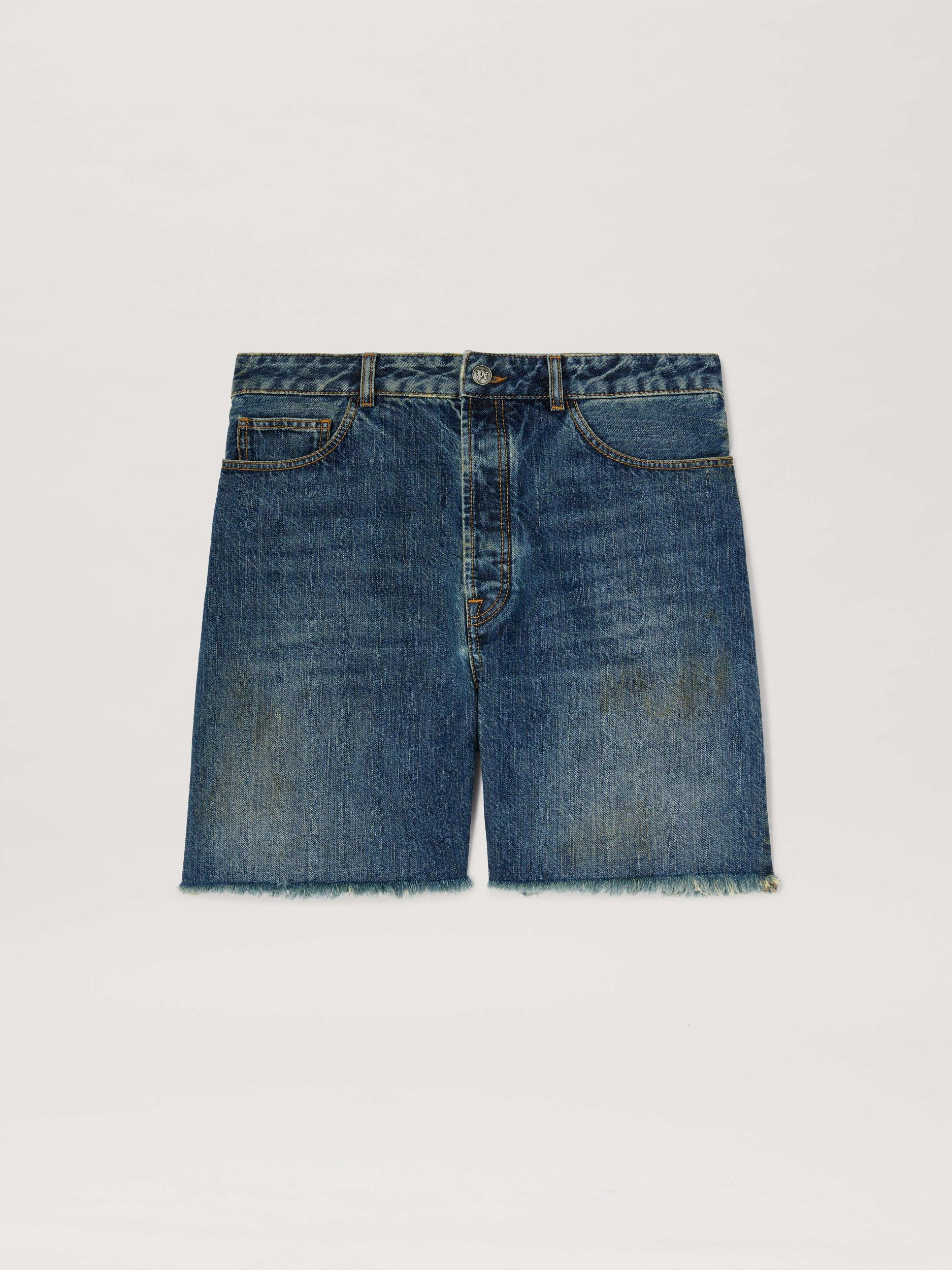 CURVED LOGO DENIM SHORTS BLUE - LIGHT BL Product Image