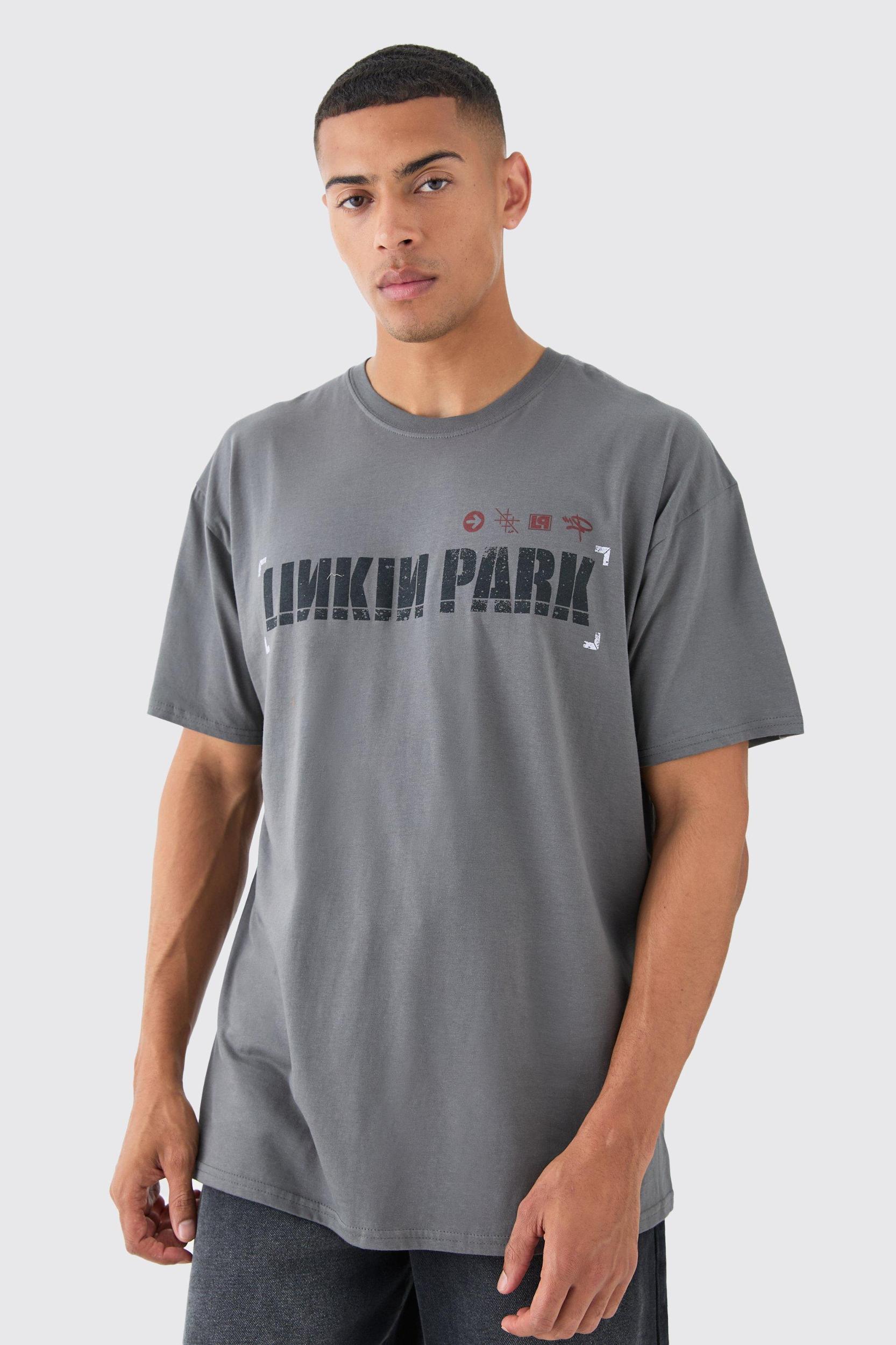 Oversized Linkin Park Wash License T-shirt | boohooMAN USA Product Image