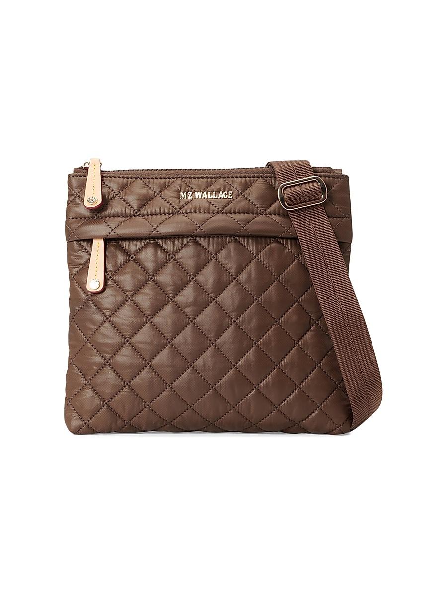 Womens Metro Flat Quilted Nylon Crossbody Bag Product Image