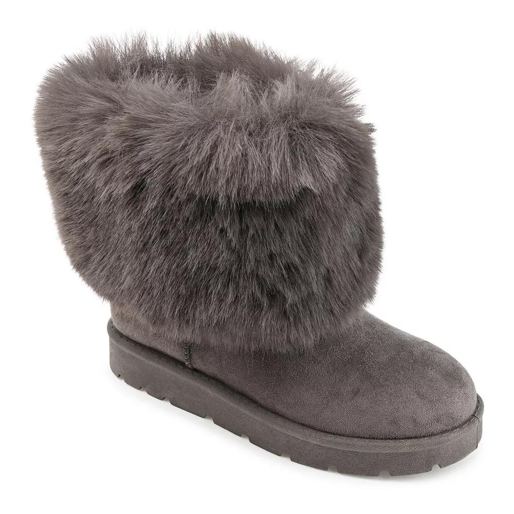 Journee Shanay Women's Faux-Fur Winter Boots,  Product Image
