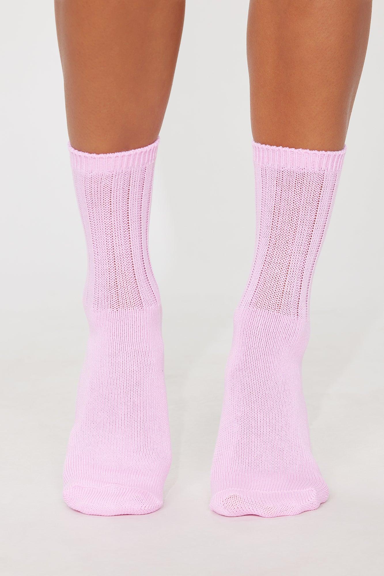Cozy Morning Pilate Slouch Sock - Pink Female Product Image