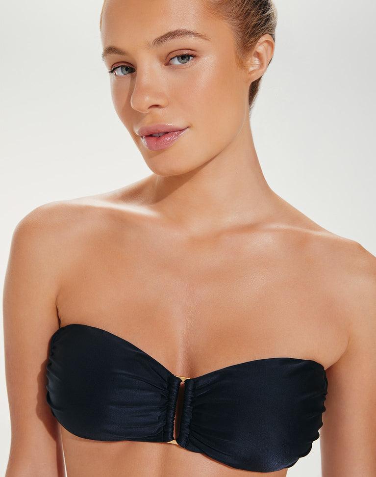 Square Bandeau Top - Black Product Image