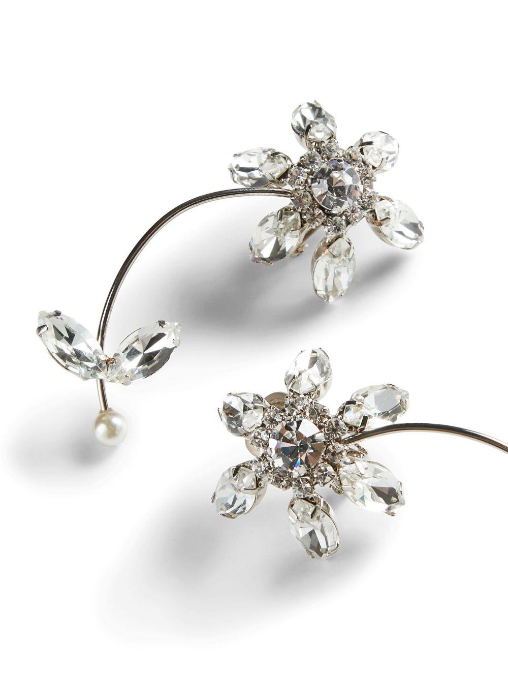 floral crystal earrings Product Image