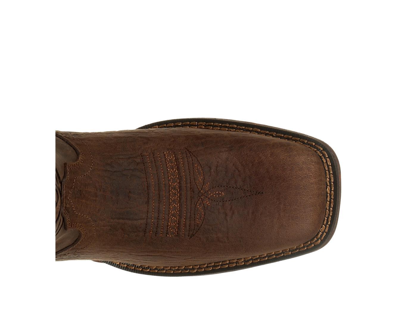 Men's Durango Rebel Brown Distressed Flag Embroidery Western Boots Product Image