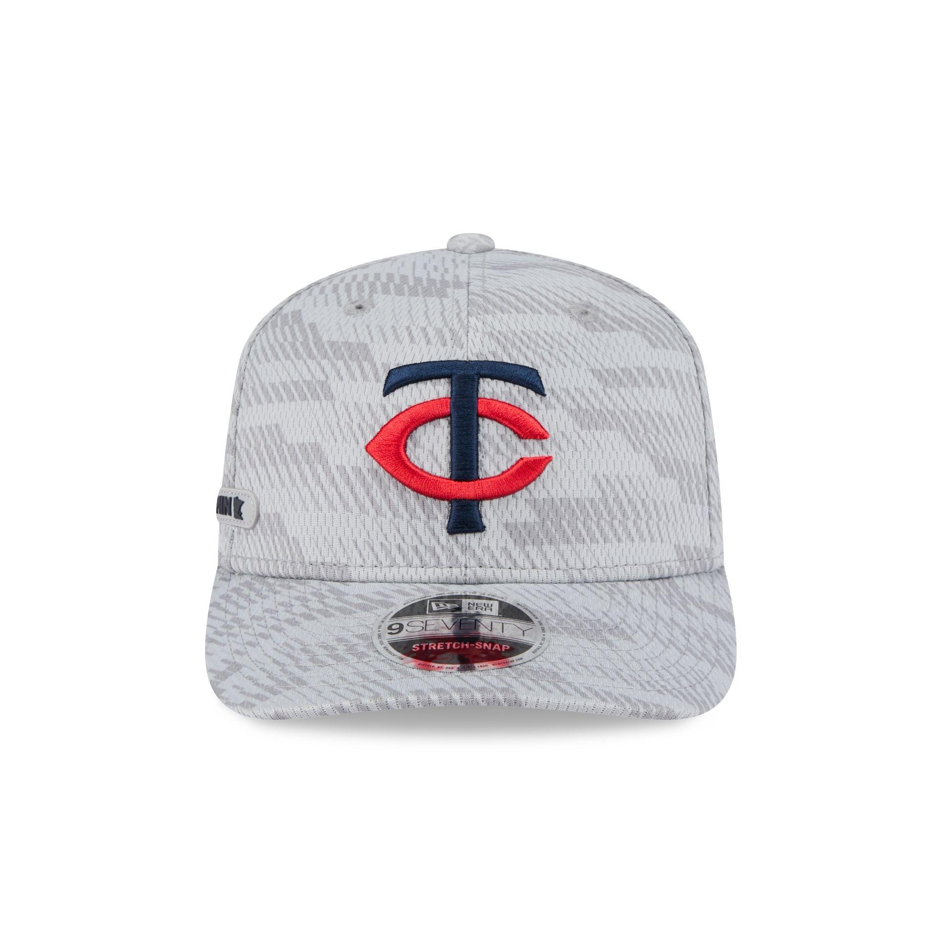 Minnesota Twins 2025 Clubhouse Gray 9SEVENTY Stretch-Snap Hat Male Product Image