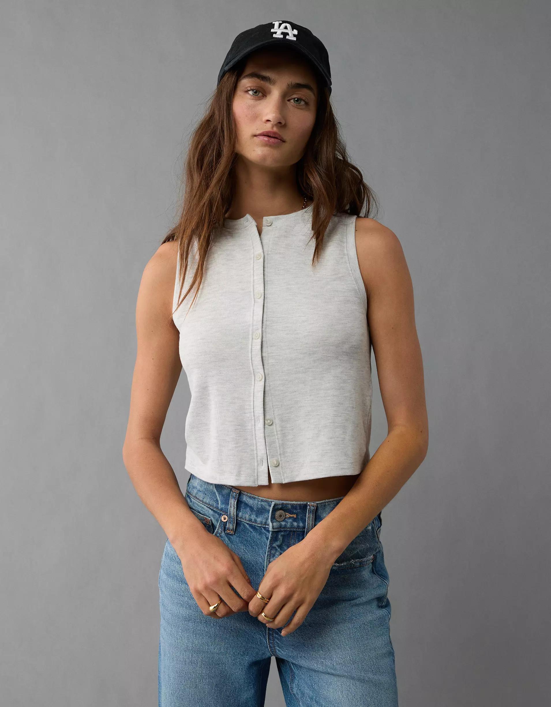 AE Button-Up Tank Top Product Image