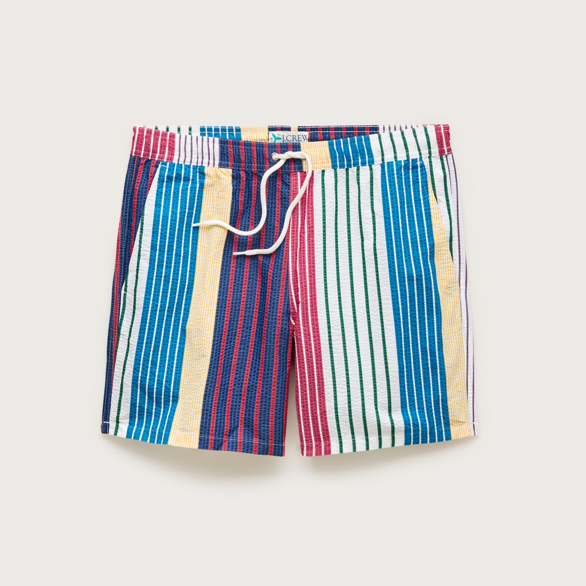 6" swim trunk in seersucker Product Image