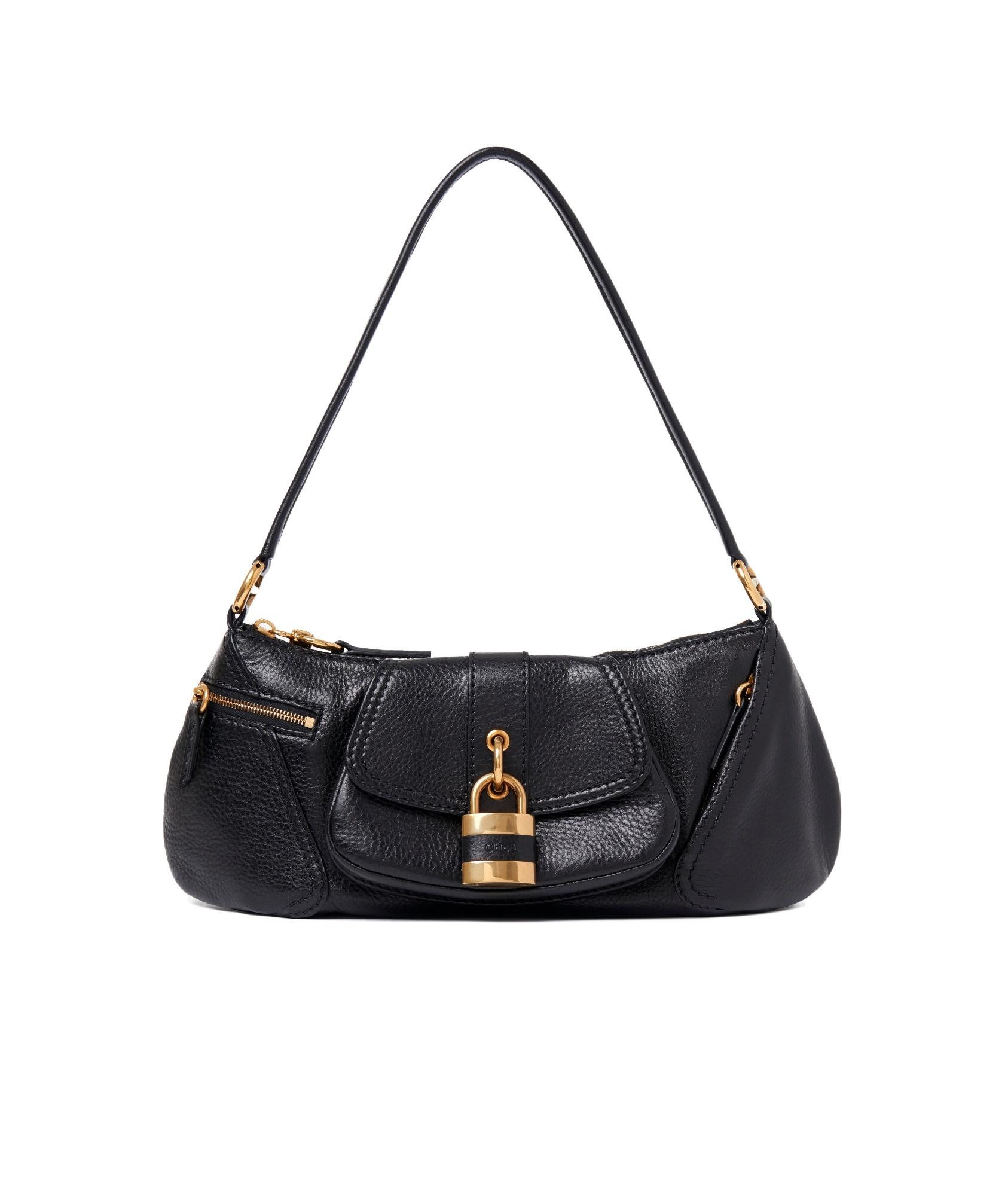 CHLOÉ The 99 Embellished Textured-leather Shoulder Bag In Black Product Image