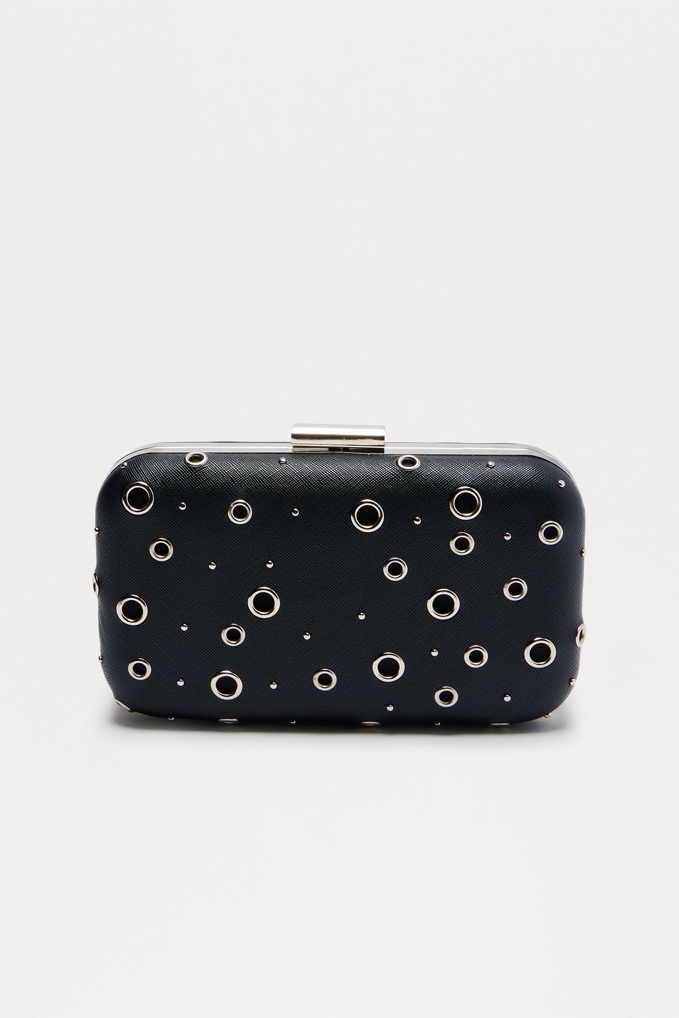 Kelsey Studded Faux Leather Clutch - Black Female Product Image
