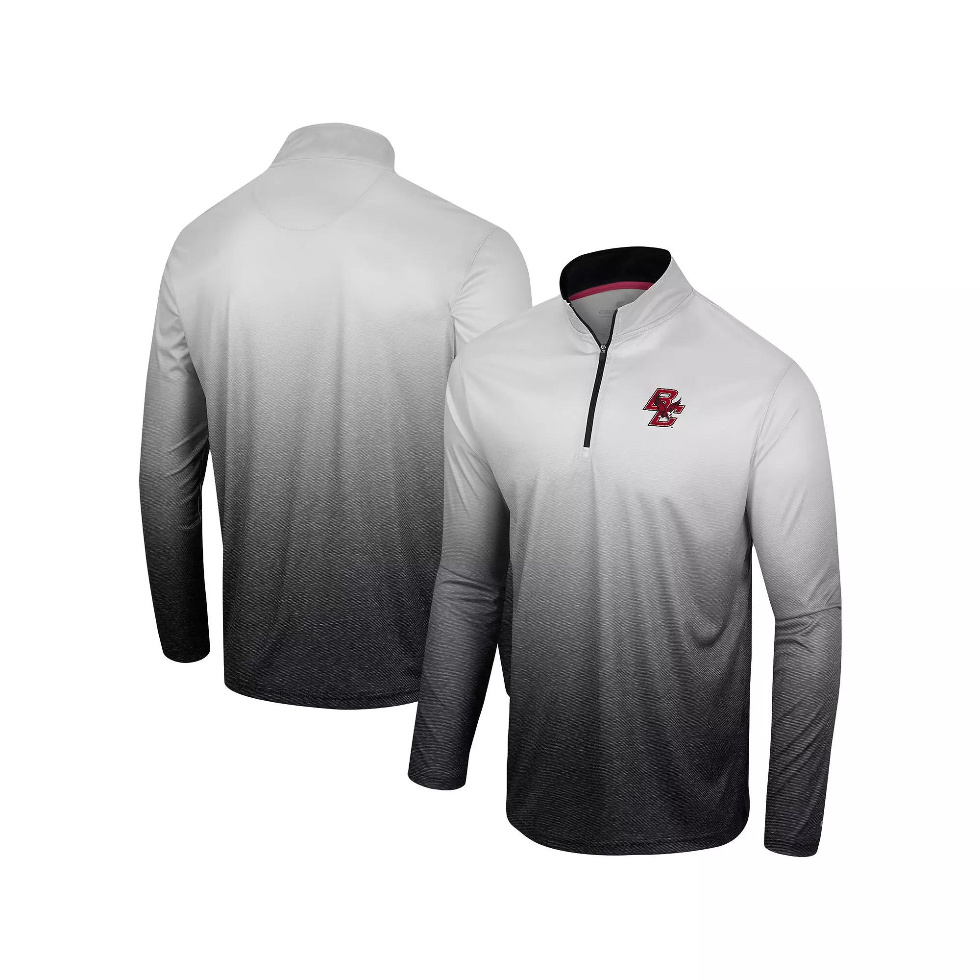 Men's Colosseum White/Black Boston College Eagles Laws of Physics Quarter-Zip Windshirt, Size: XL Product Image