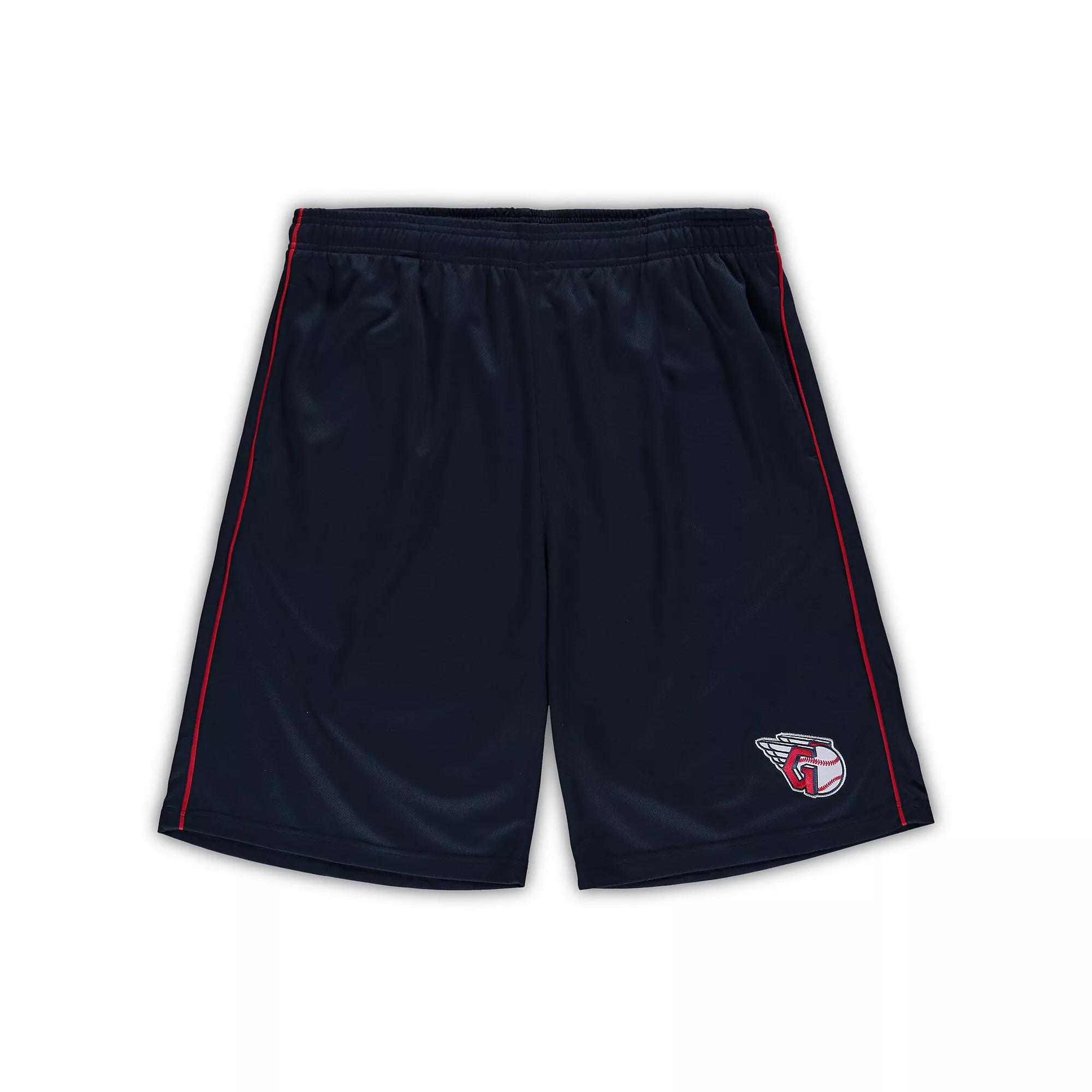 Men's Navy Cleveland Guardians Big & Tall Mesh Shorts,  Product Image