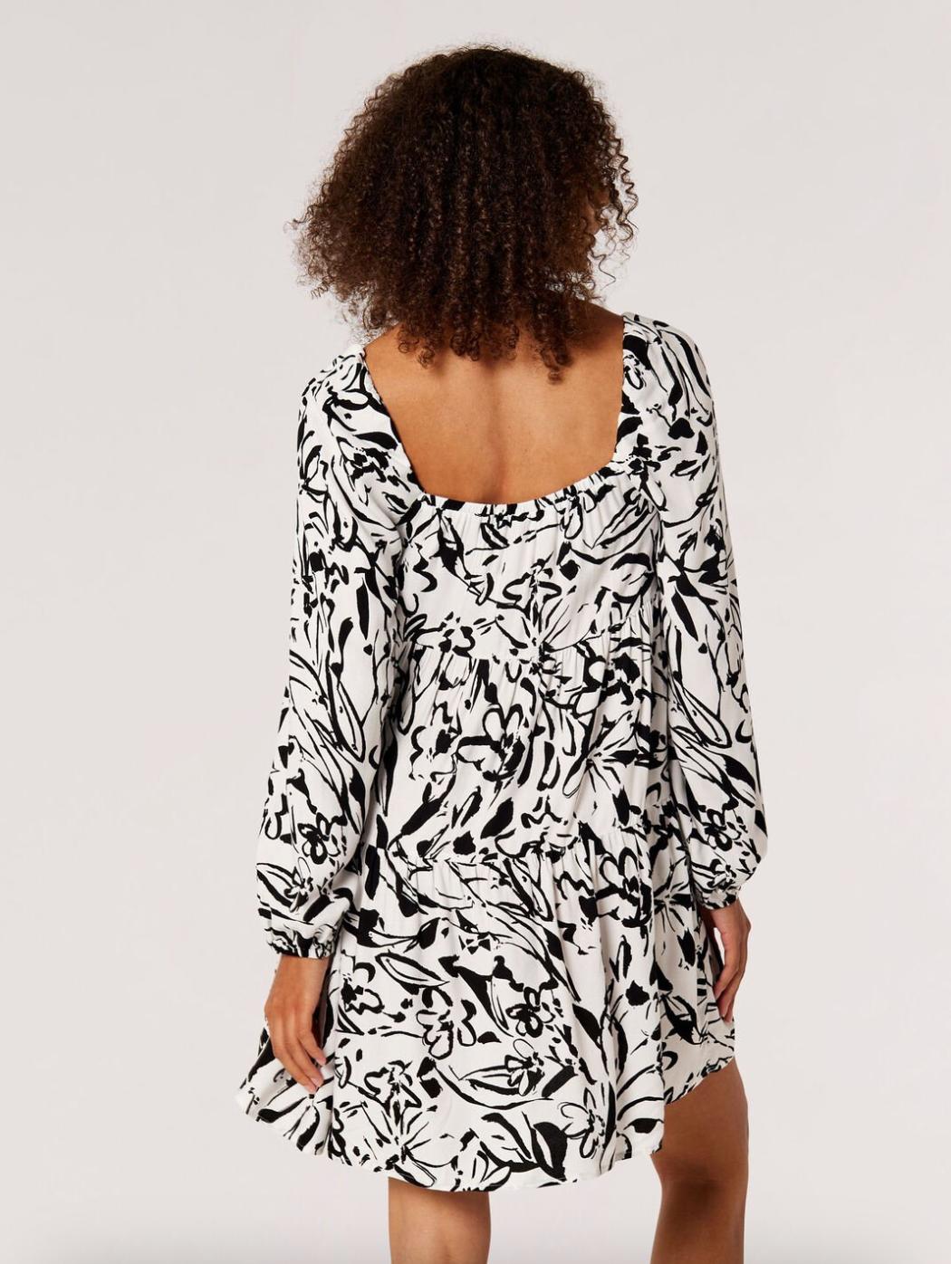 Apricot Brushstroke Mini Dress Product Image