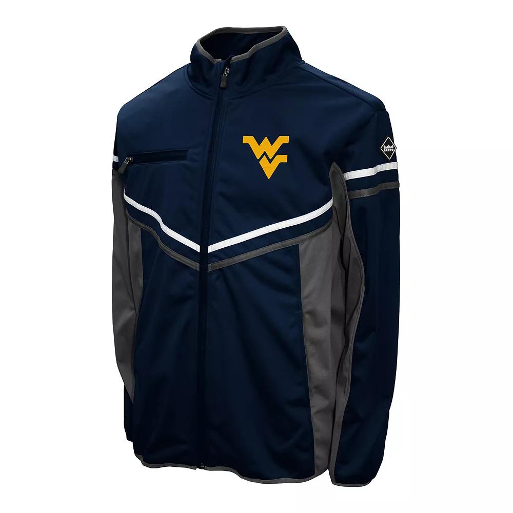 Men's West Virginia Mountaineers Drive Softshell Jacket, Size: Small, Blue Product Image