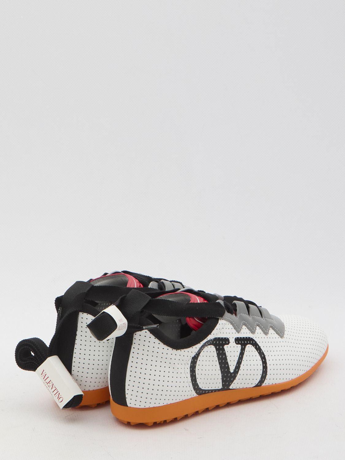 VALENTINO GARAVANI Chromathon Low-top Sneakers In Perforated Leather In Multi Product Image